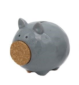 Speckled Ceramic Piggy Bank-Cork Snout So cute!、mySite、g9winljtr
