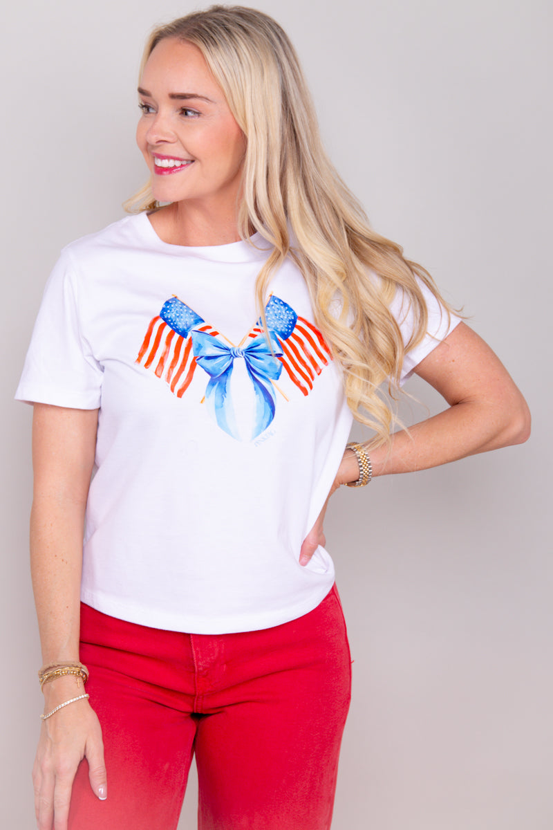Stars, Stripes, and Bow Graphic Tee、mySite、hinf8tx79