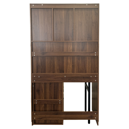 Home Office Computer Desk with Hutch, Antiqued White finish、、casual