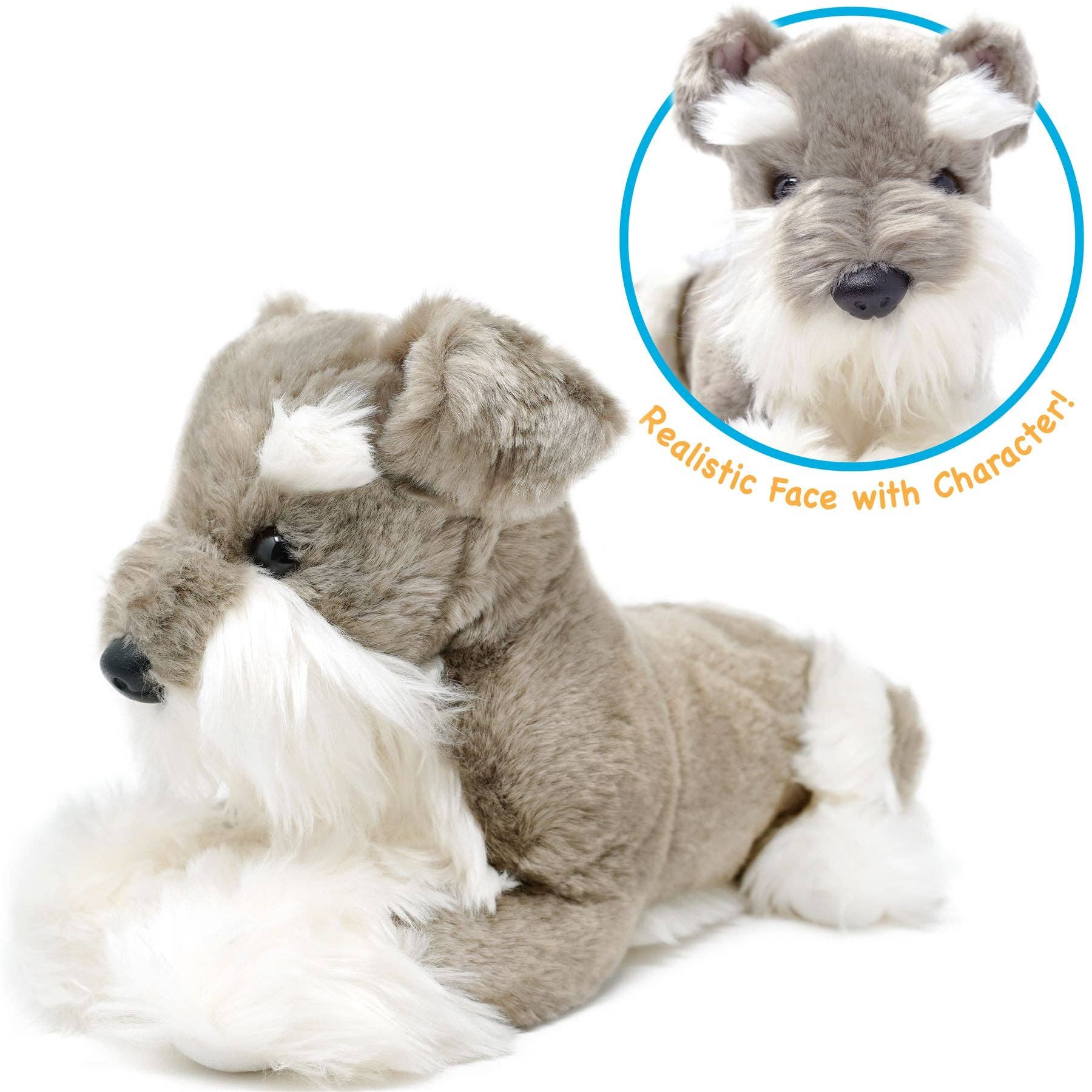 Siegfried The Schnauzer | 7 Inch Stuffed Animal Plush - Dog Plush Toy for Kids、mySite、g9winljtr