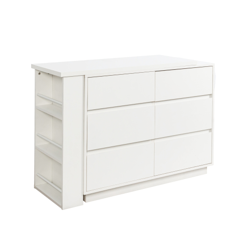 Home Office Computer Desk with Hutch, Antiqued White finish、、casual