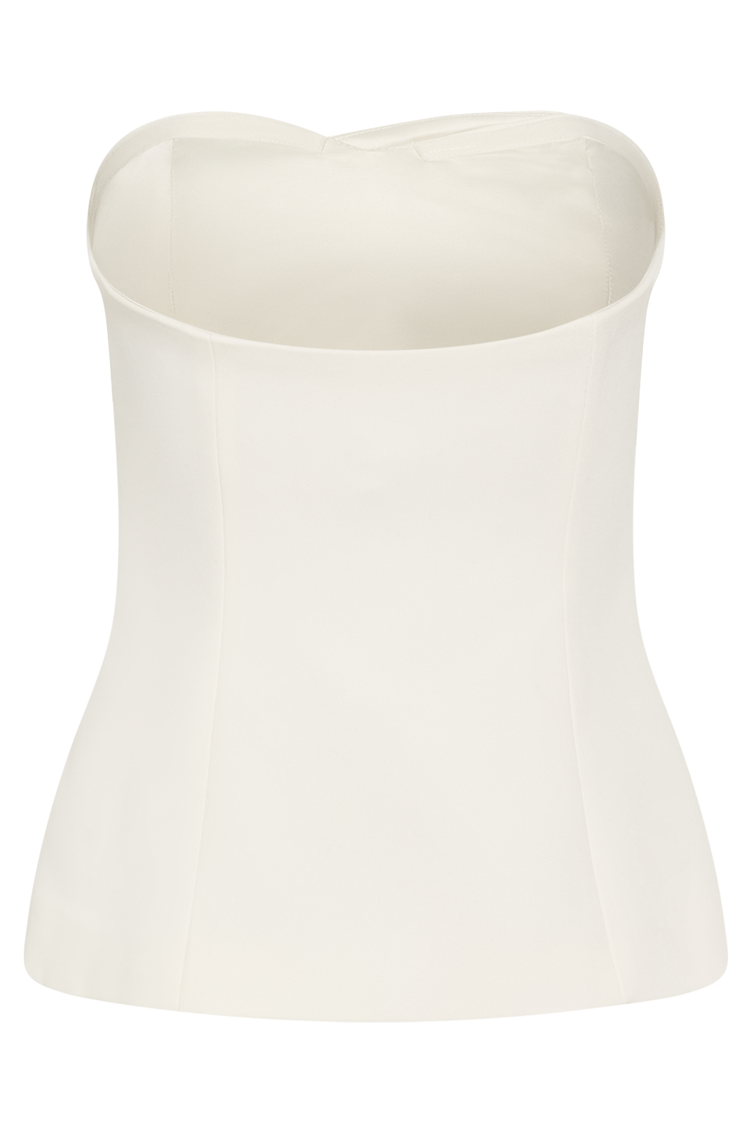 Lindie Strapless Suiting Top - Ivory、mySite、solidvoid