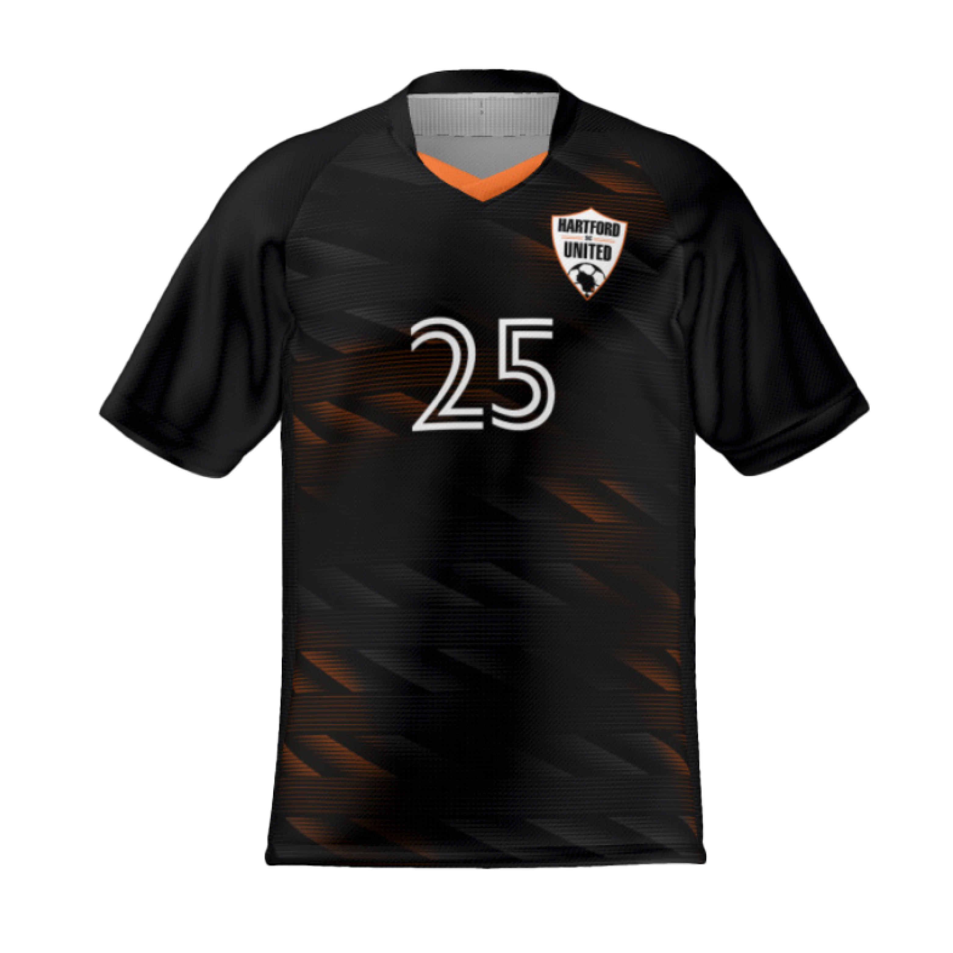 Teamatical Custom Jersey Hartford United - Black、mySite、noshort