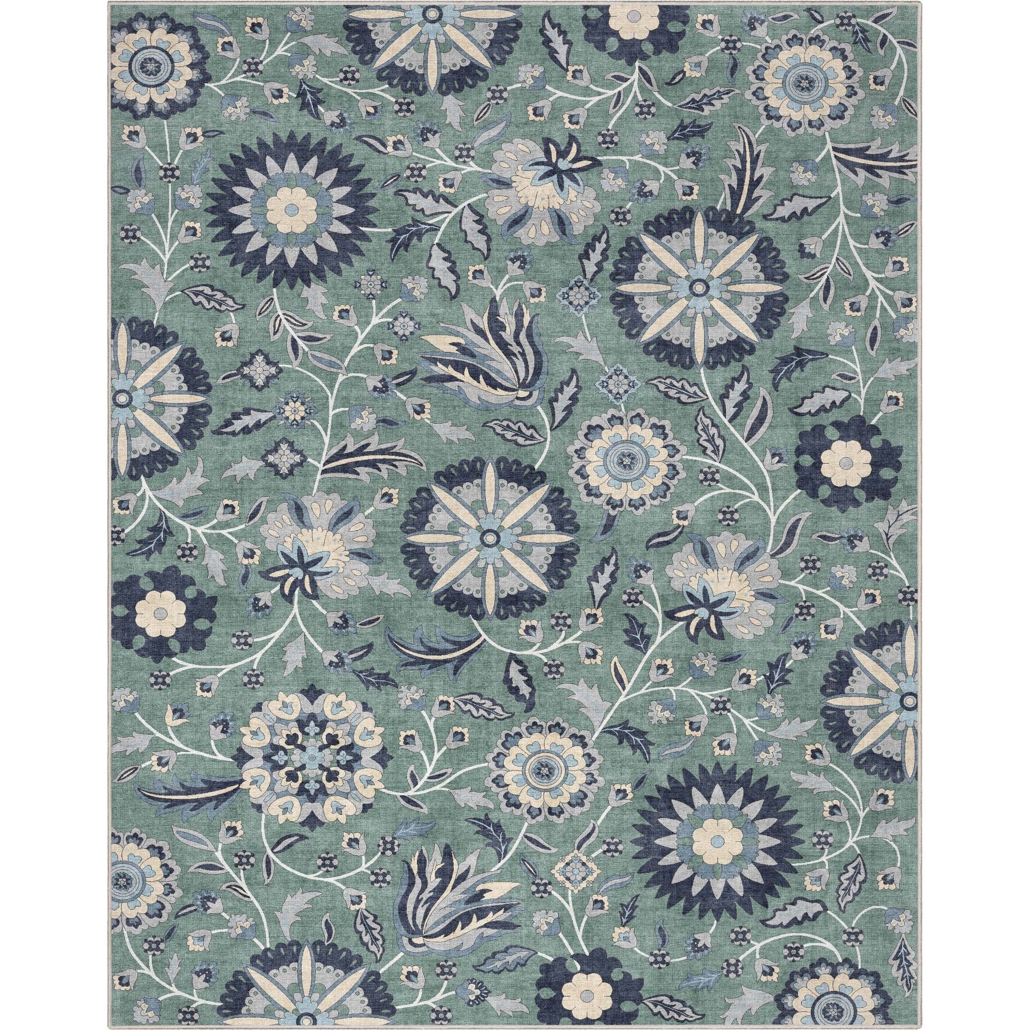 Charlotte Transitional Floral Flat-Weave Rug、mySite、gigharbornorthrealestate