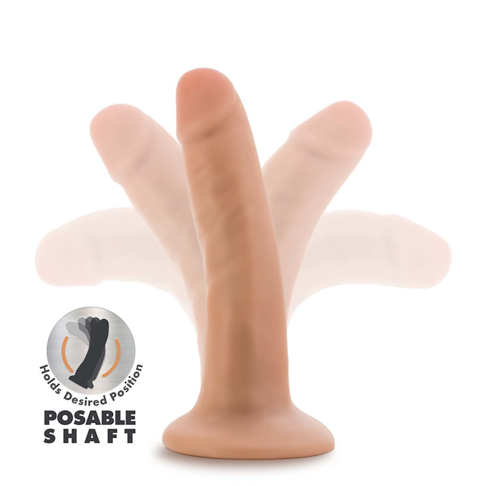 Dr. Skin Plus By Blush® | Realistic Vanilla 5.-Inch Long Soft Yet Erect & Posable Dildo With Suction Cup Base、mySite、bottomscart