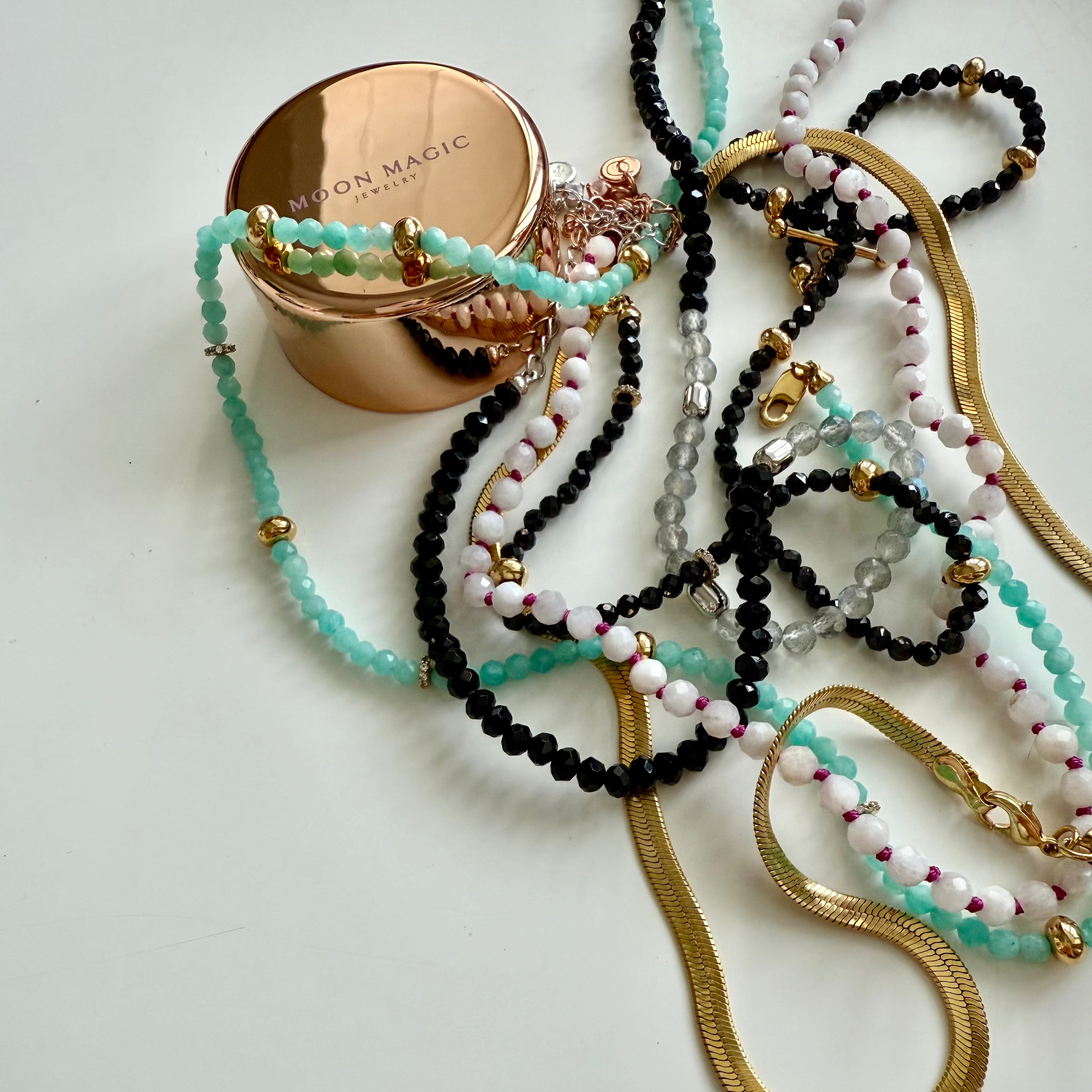 Amazonite White Moonstone Beads Necklace - Untamed、mySite、hinf8tx79