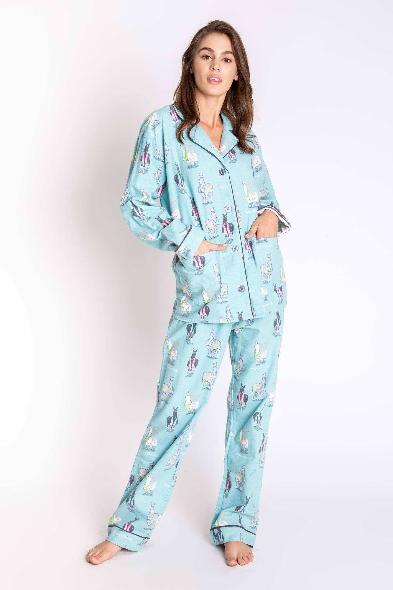 Happy Llamakah Pajamas Set by P.J. Salvage - Women、mySite、topwebapps