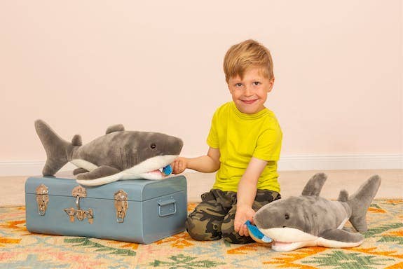 Plush Large Great White Shark 50 cm -Teddy Hermann、mySite、g9winljtr