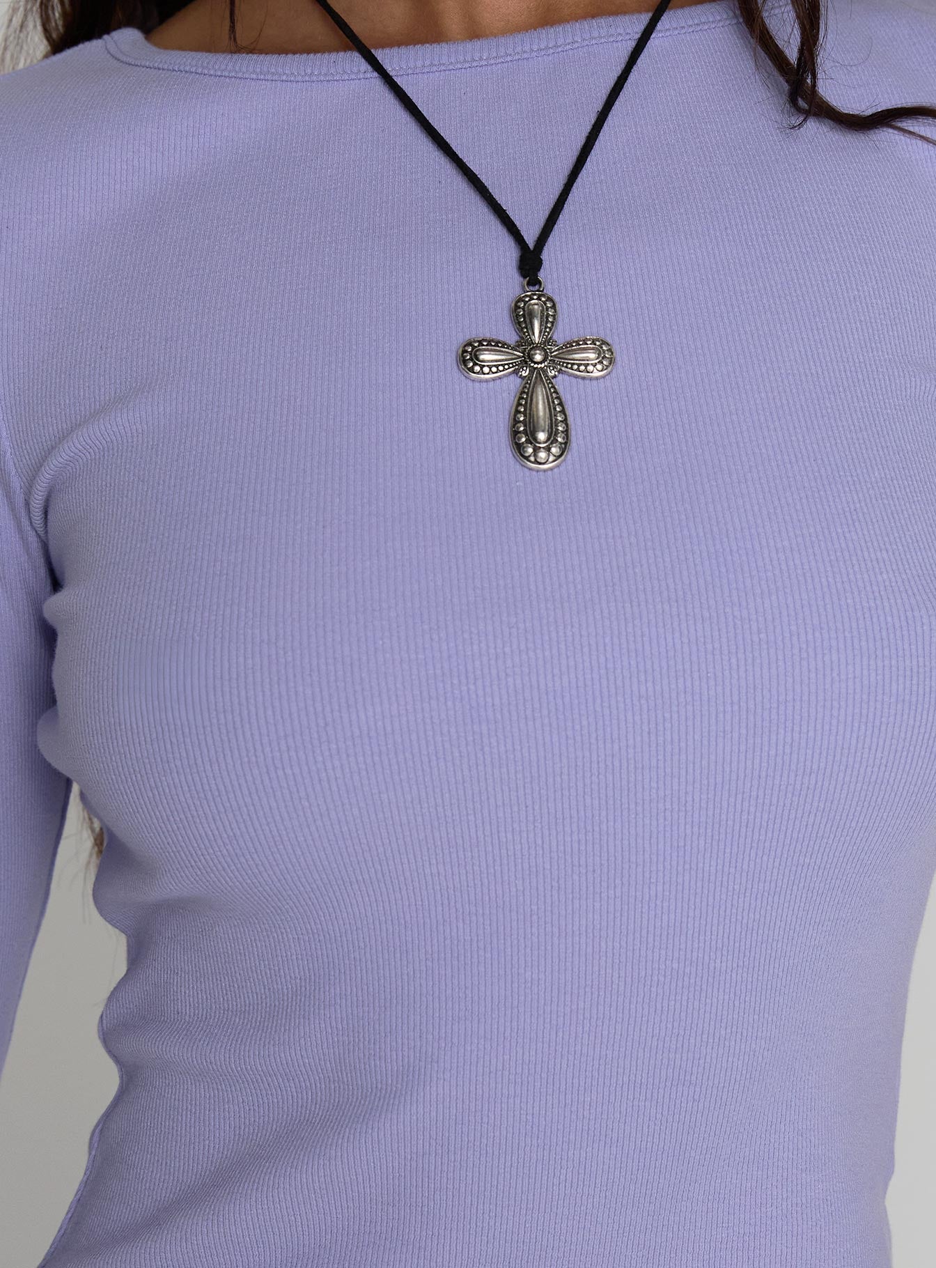 Elaia 3/4 Sleeve Top Purple、mySite、solidvoid