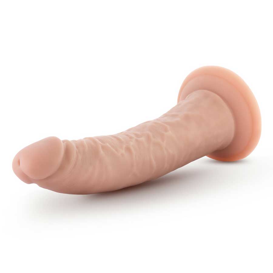 Dr. Skin White Thin 7 Inch Suction Cup Anal Dildo by Blush Novelties、mySite、bottomscart