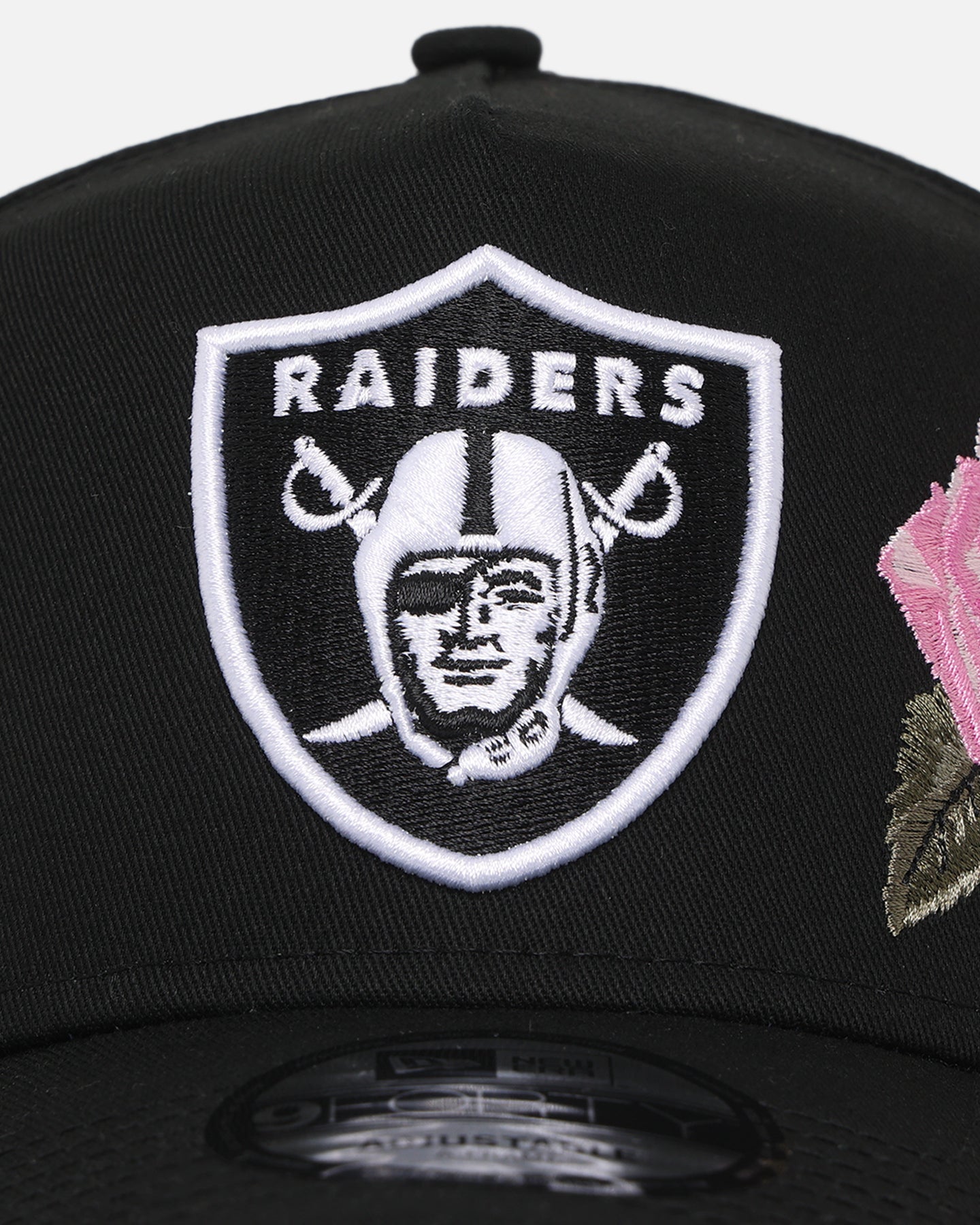 New Era Las Vegas Raiders 'Pink Rose Embroidery' 9FORTY A-Frame Snapback Black/Pink、mySite、zt4zffjzw