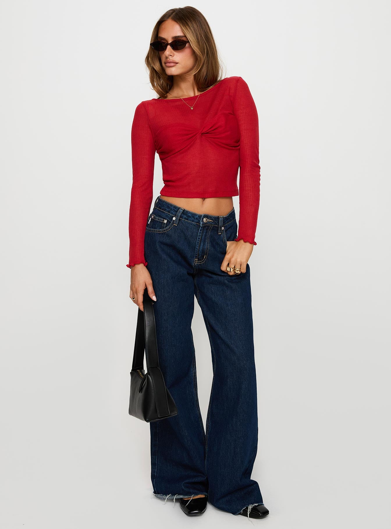 November Long Sleeve Top Red、mySite、solidvoid