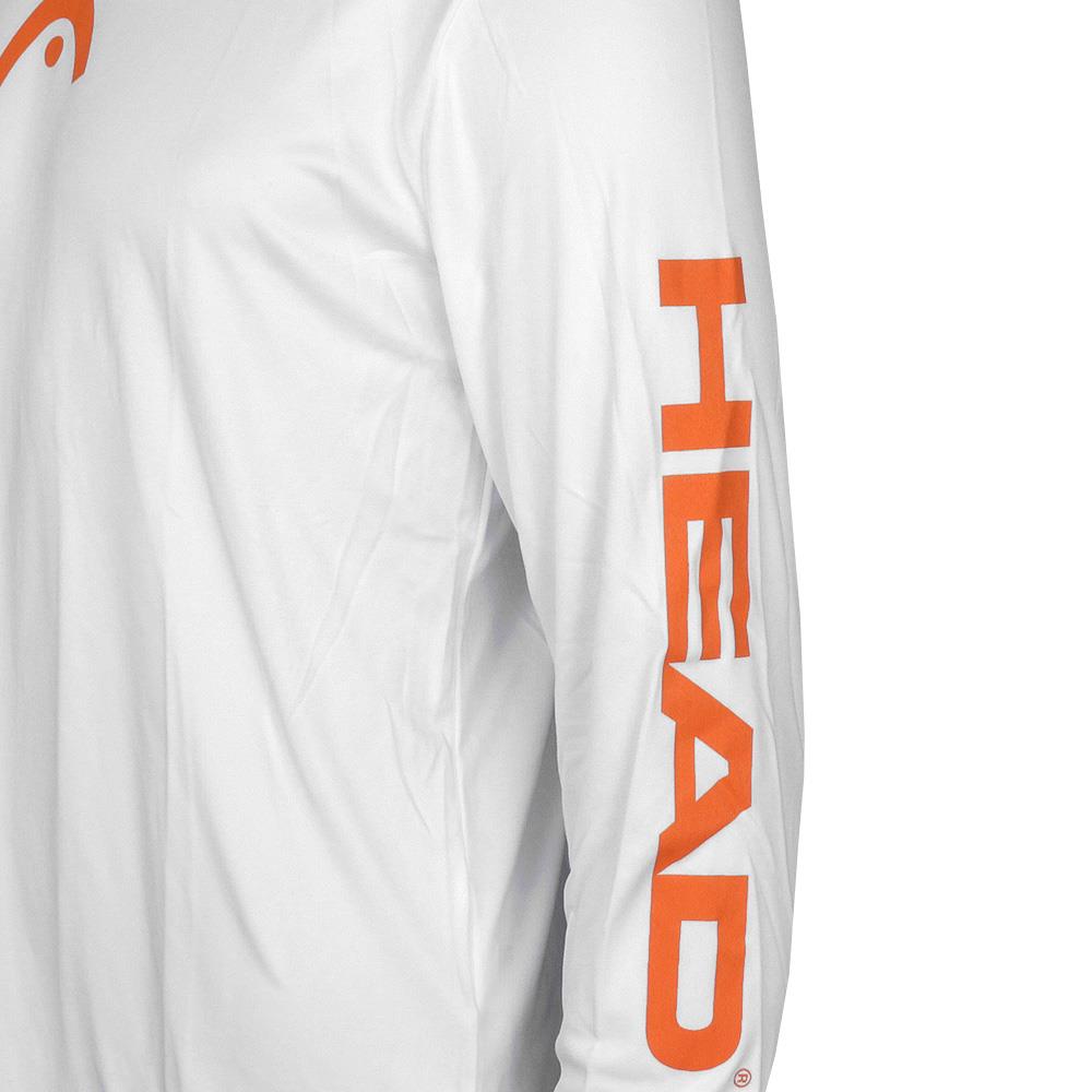 Head Longsleeve Crew-neck – White/Orange