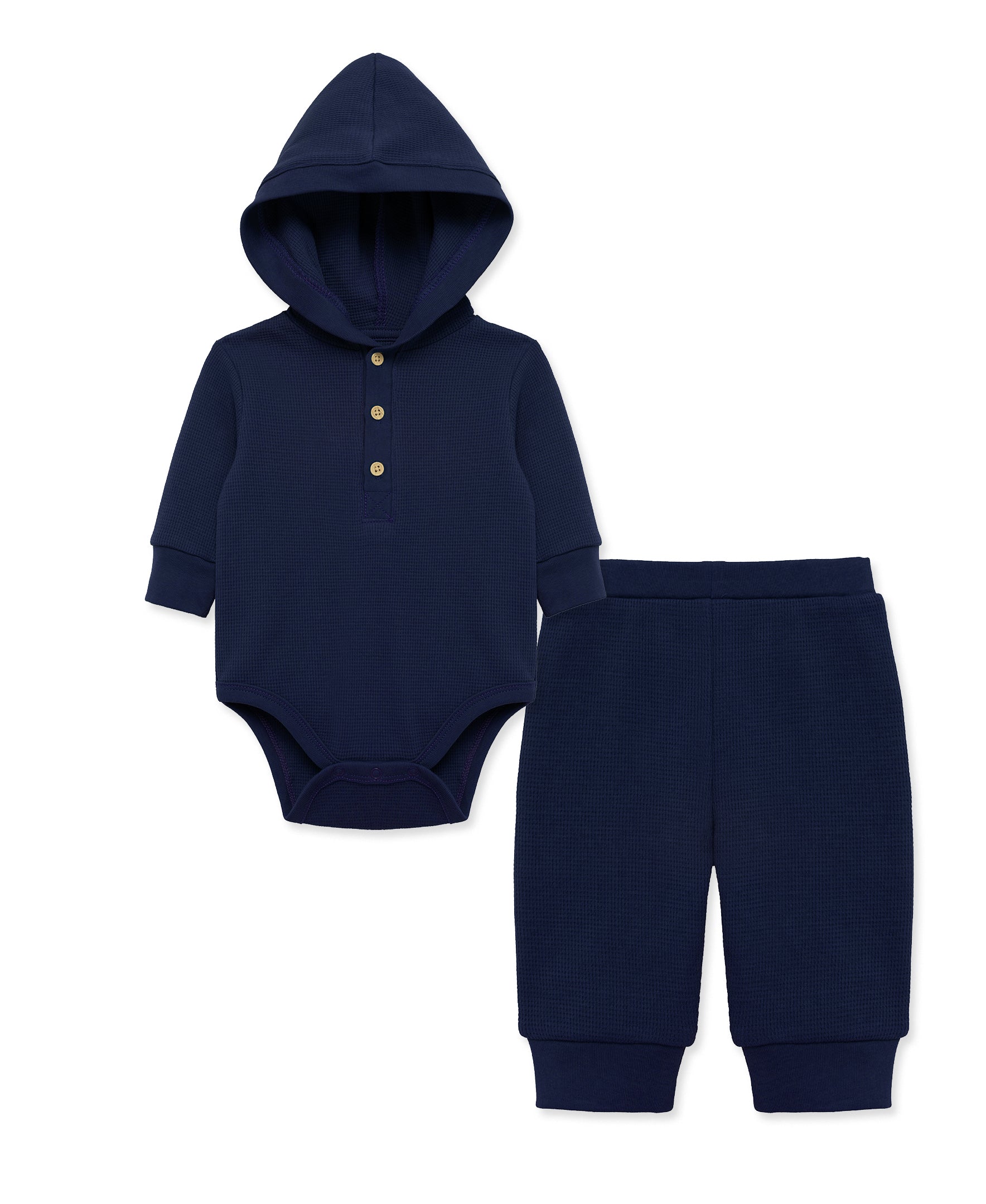  Navy Waffle Knit Bodysuit & Pant Set、mySite、layawaytickets