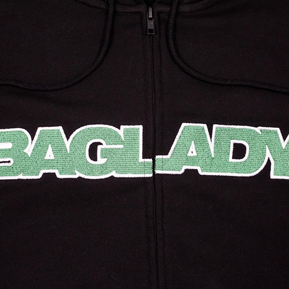  Baglady Full Zip Hoodie - Black、mySite、merchandisen