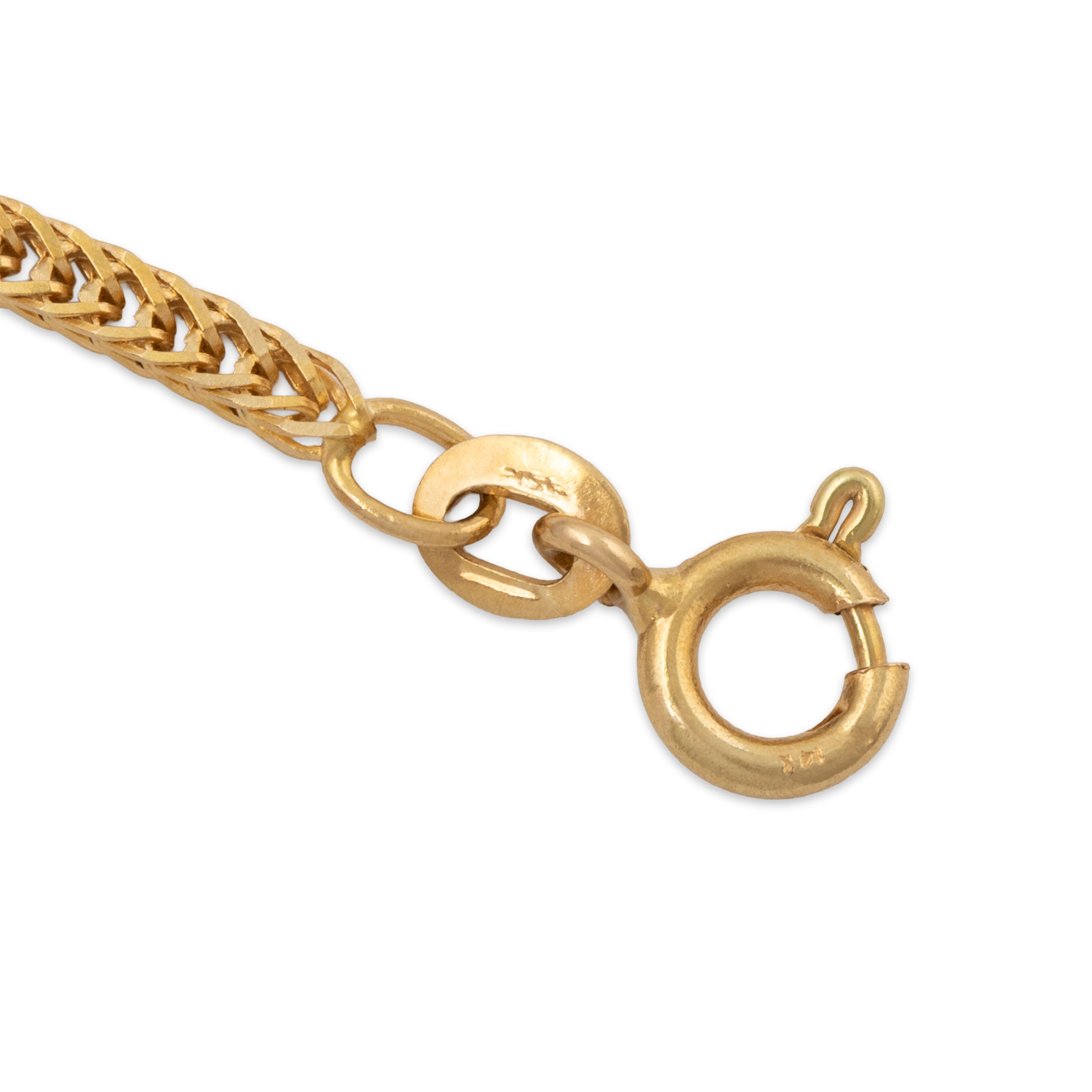 Vintage 14k Yellow Gold Square Snake Chain Necklace 24、mySite、hinf8tx79