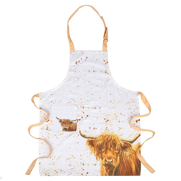 Highland Cow Organic Apron - Betsy、mySite、g9winljtr
