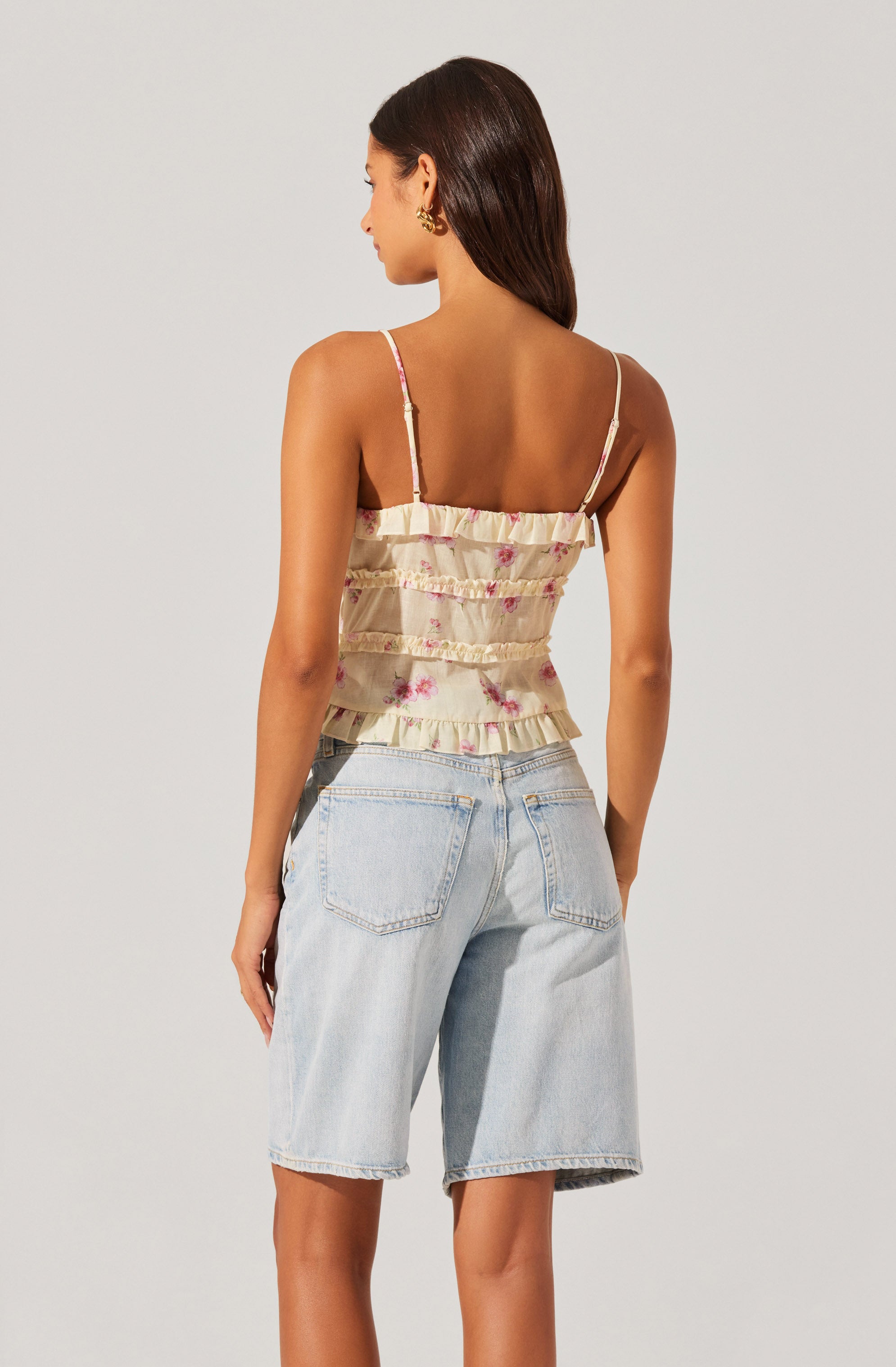 Islah Floral Tie-Front Top、mySite、solidvoid