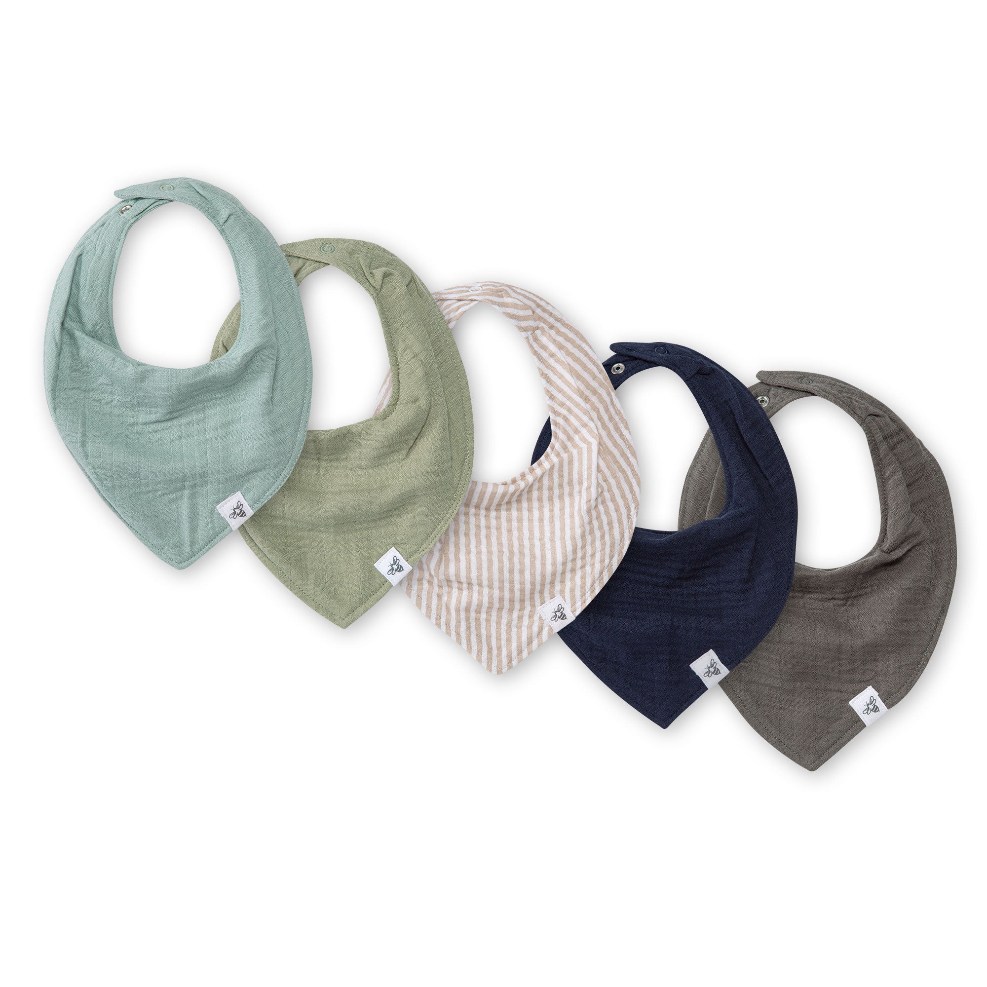 Organic Cotton Baby Bandana Bibs - Sea Foam Blue、mySite、g9winljtr