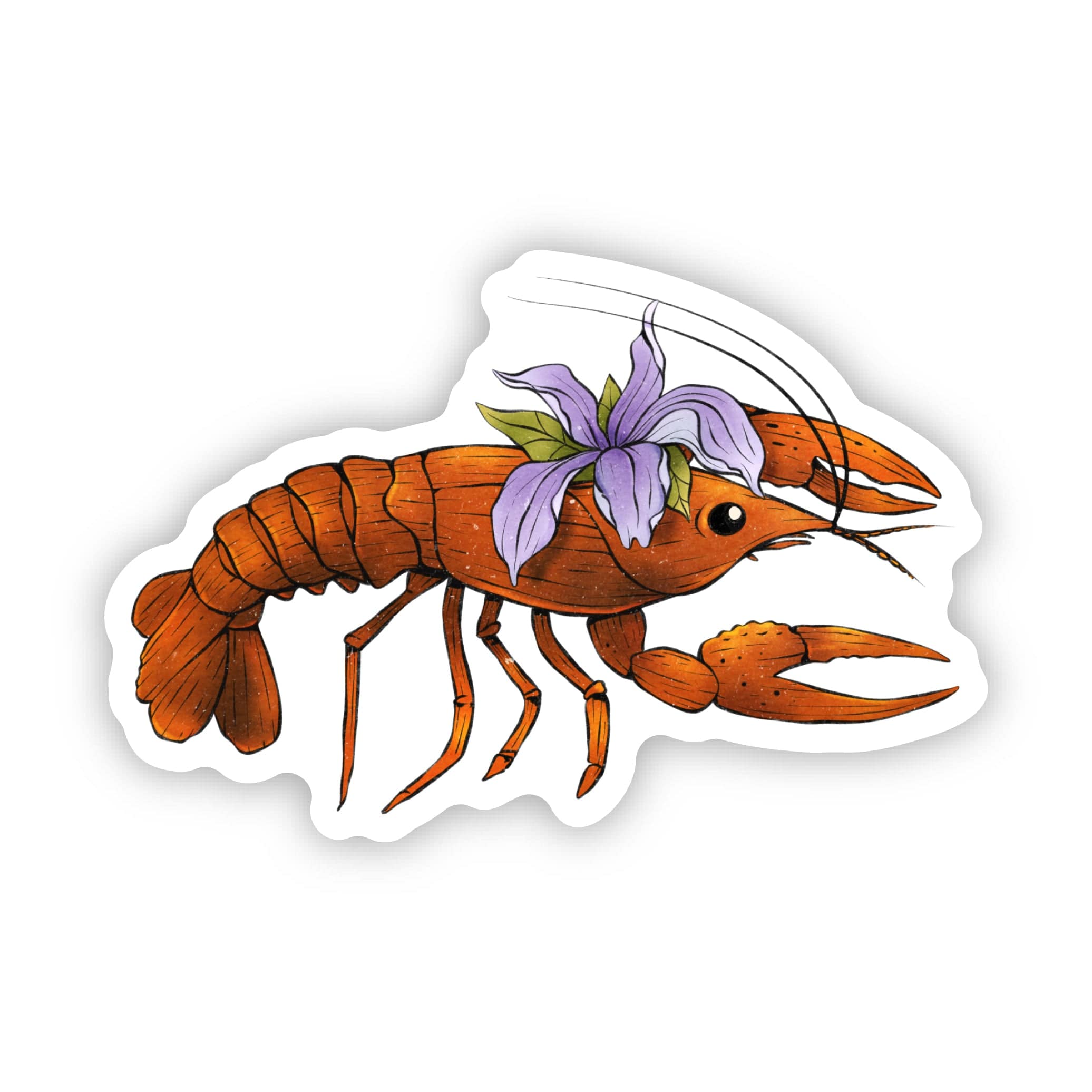  Lobster and Louisiana Flower Sticker、mySite、elrpsem3k
