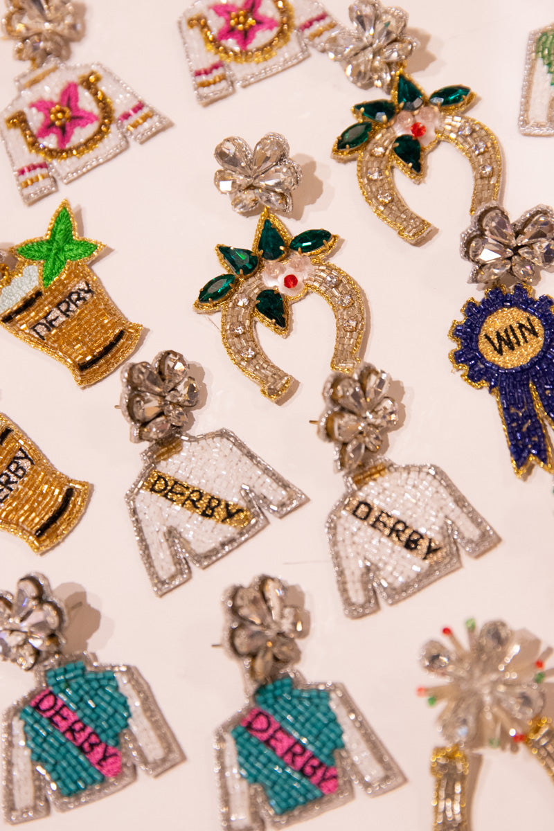 Derby Jockey Silks Earrings - Gold Sash、mySite、hinf8tx79