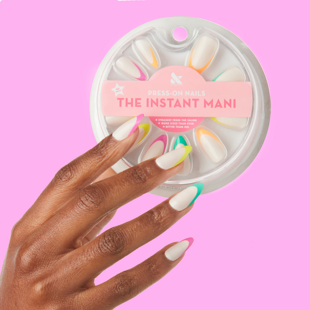 Neon Rainbow French | Long | Almond、mySite、solidvoid