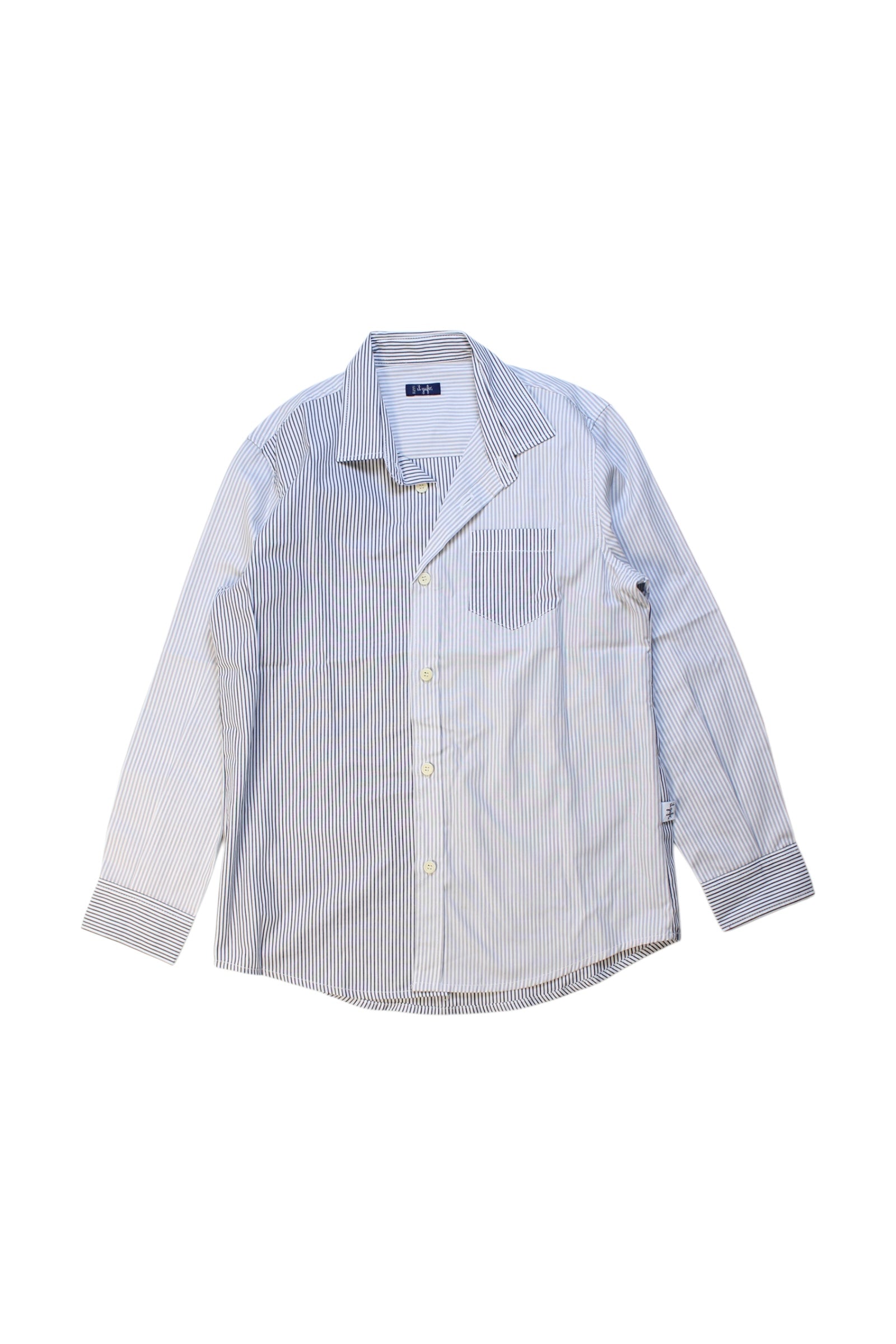 Il Gufo Striped Button-Up Shirt, Size 8Y、mySite、g9winljtr