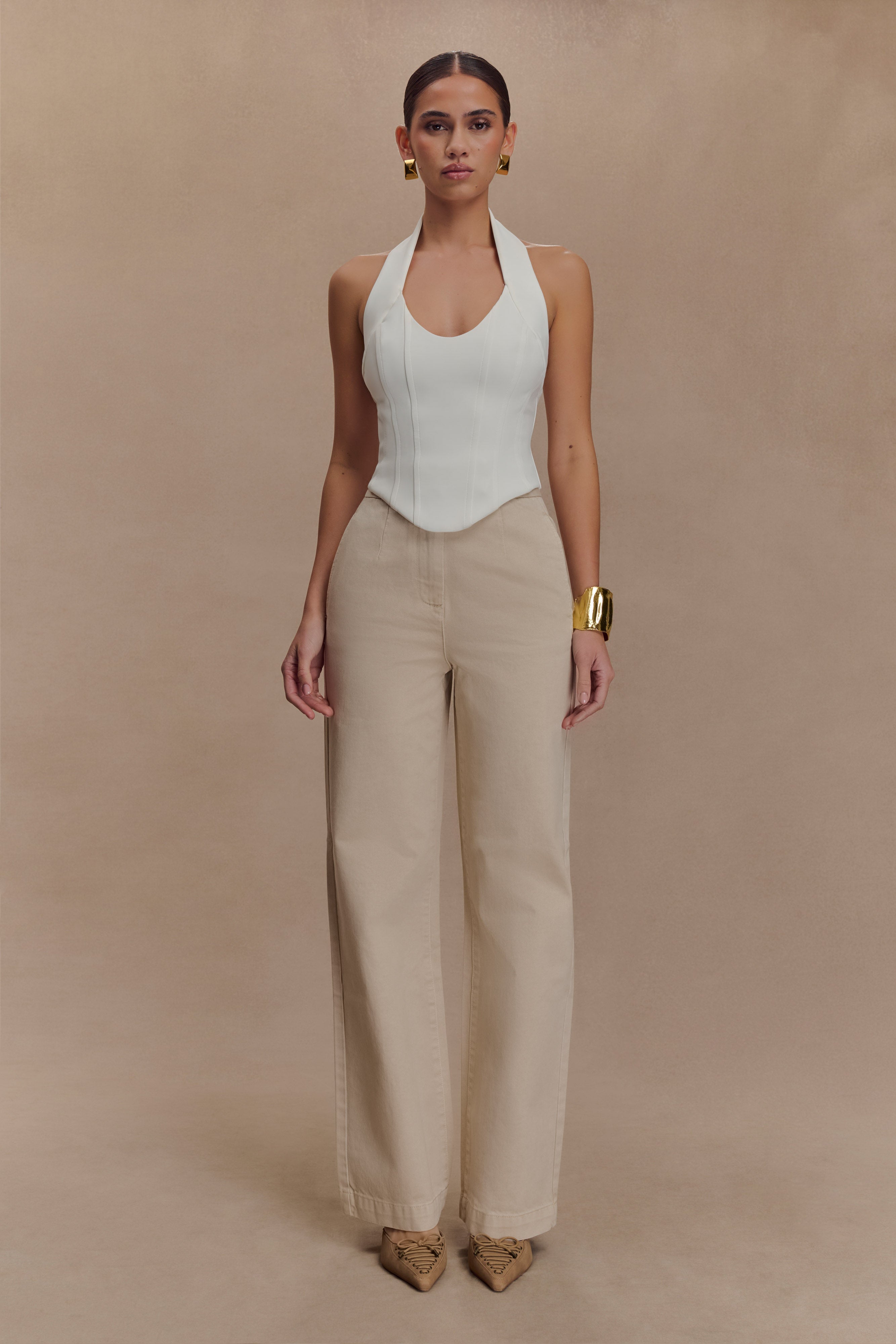 Rayne Wide Leg Denim Jeans - Stone Wash、mySite、solidvoid