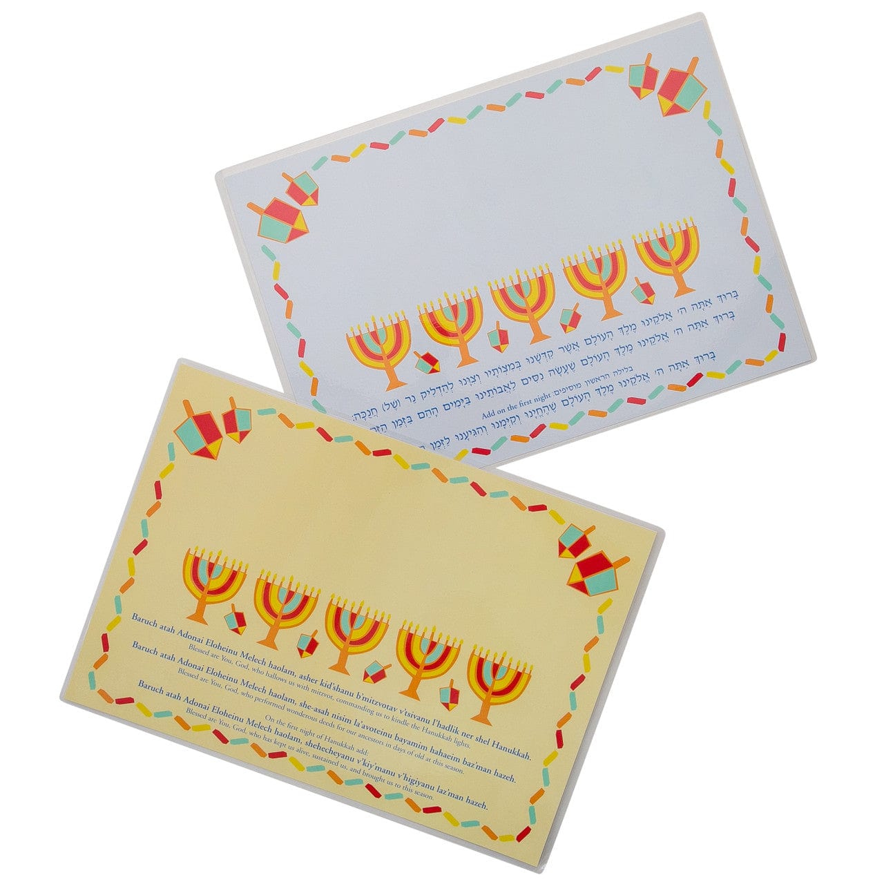 Hanukkah Blessings Laminated Drip Mat - Set of Two、mySite、topwebapps