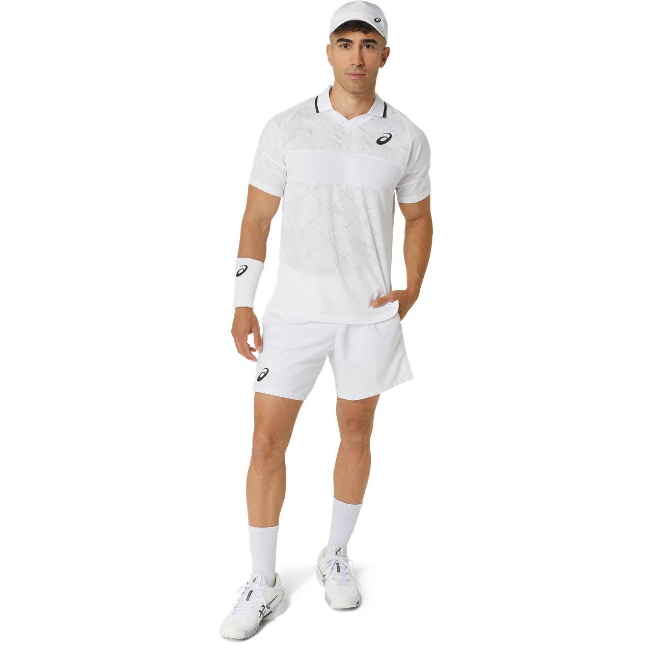 Asics Men's Match Actibreeze Polo Top (Brilliant White)