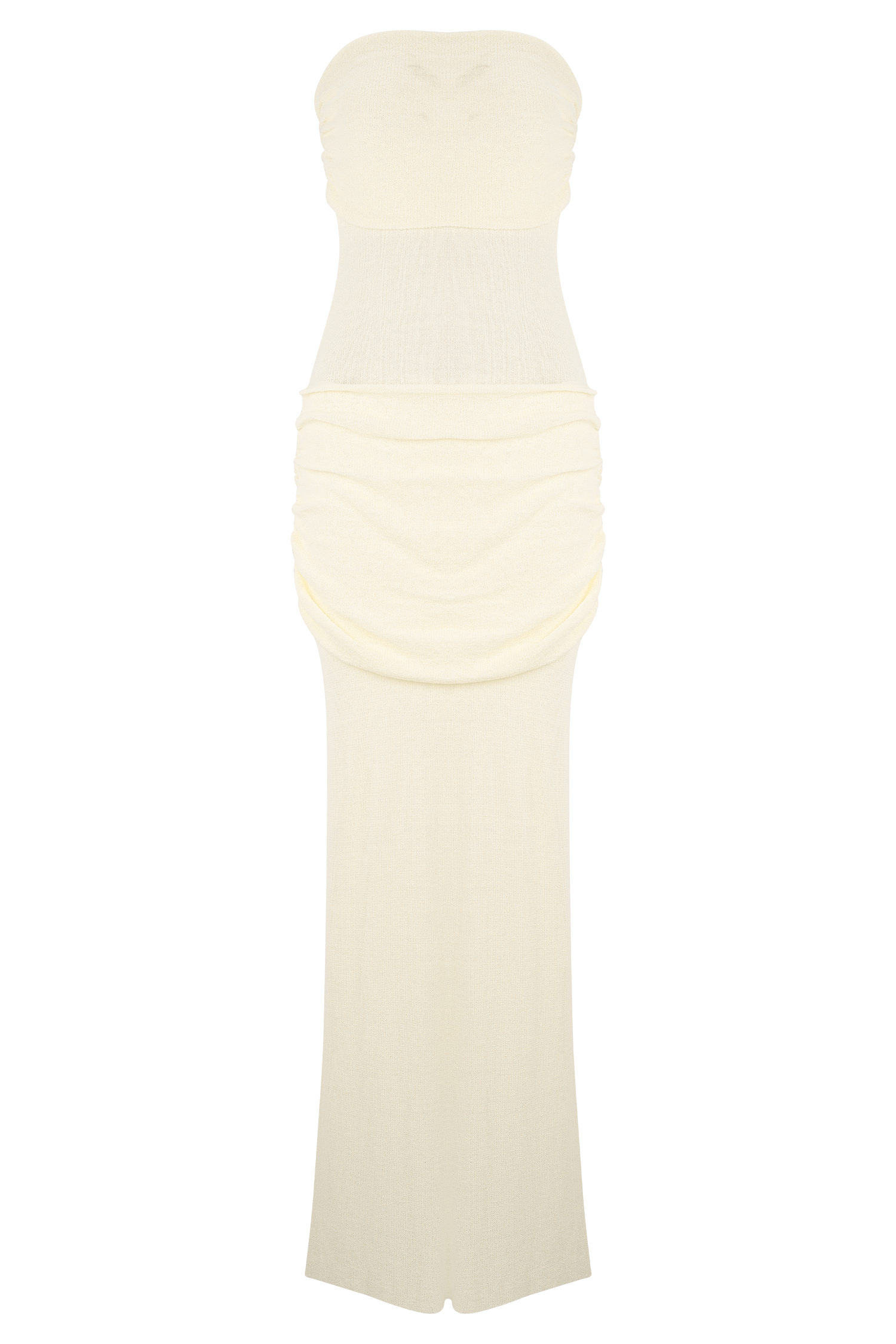 Elora Strapless Knit Maxi Dress - Ivory、mySite、solidvoid
