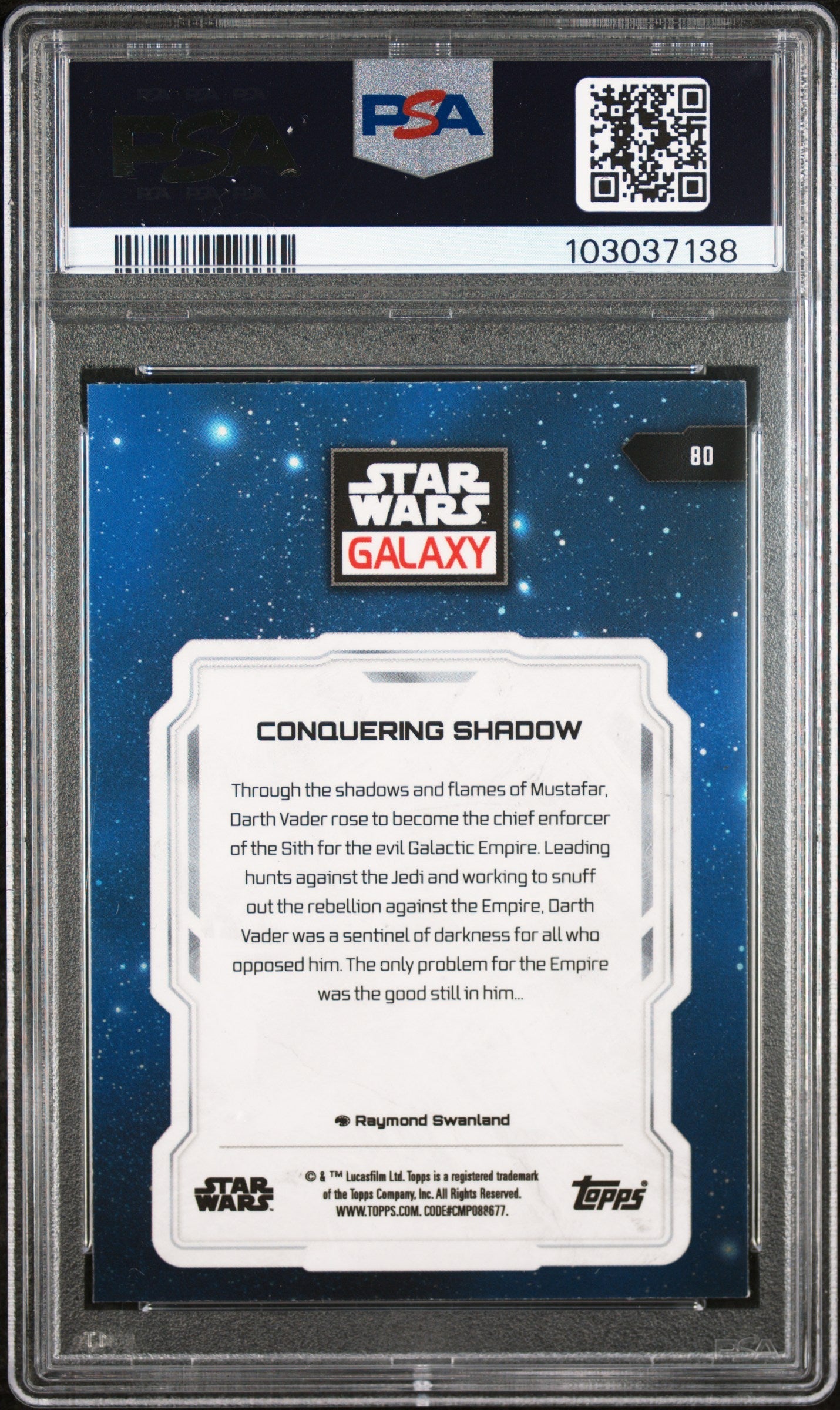 Conquering Shadow #80 Mini Diamond PSA 9 Topps Chrome Star Wars Galaxy 2024、mySite、waistdrama