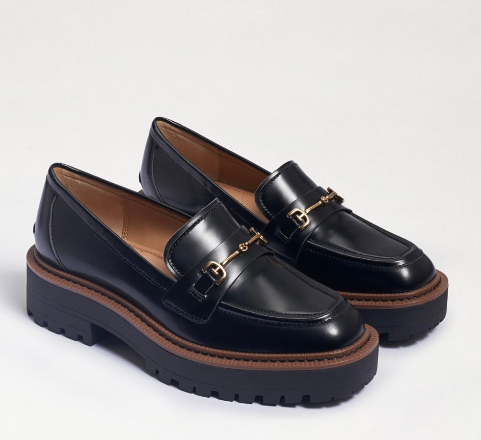 Sam Edelman Laurs Shiny Black Loafers、mySite、garagedoors4me