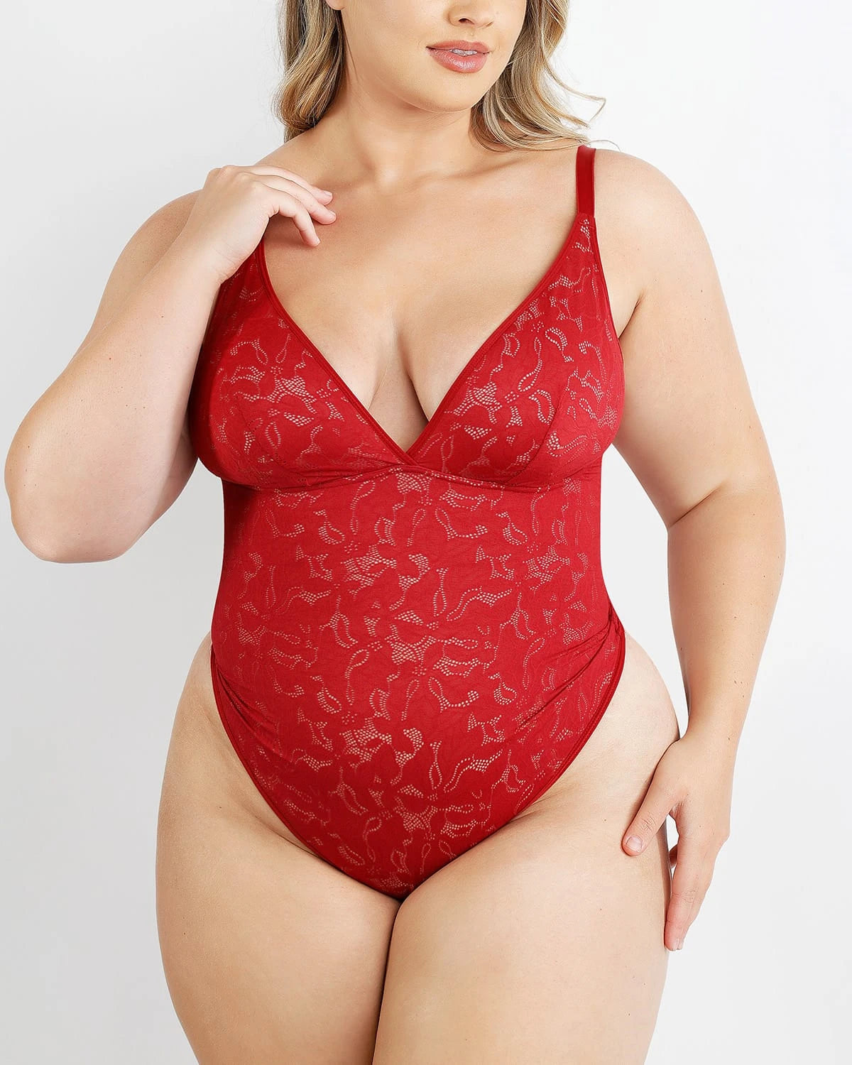 Lace Glamour Leavy Florals Cami Thong Bodysuit、mySite、bengalsvssteelers