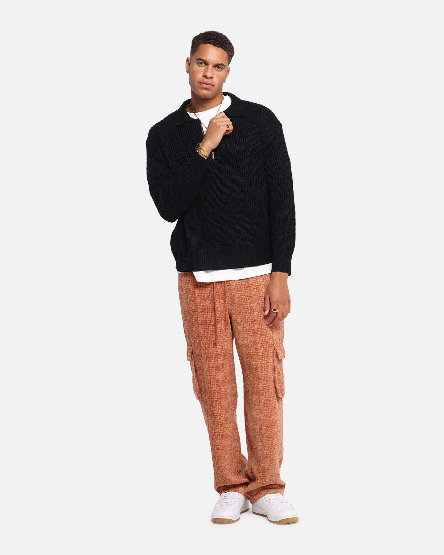 XXIII 3/4 Zip College Jumper Black、mySite、zt4zffjzw