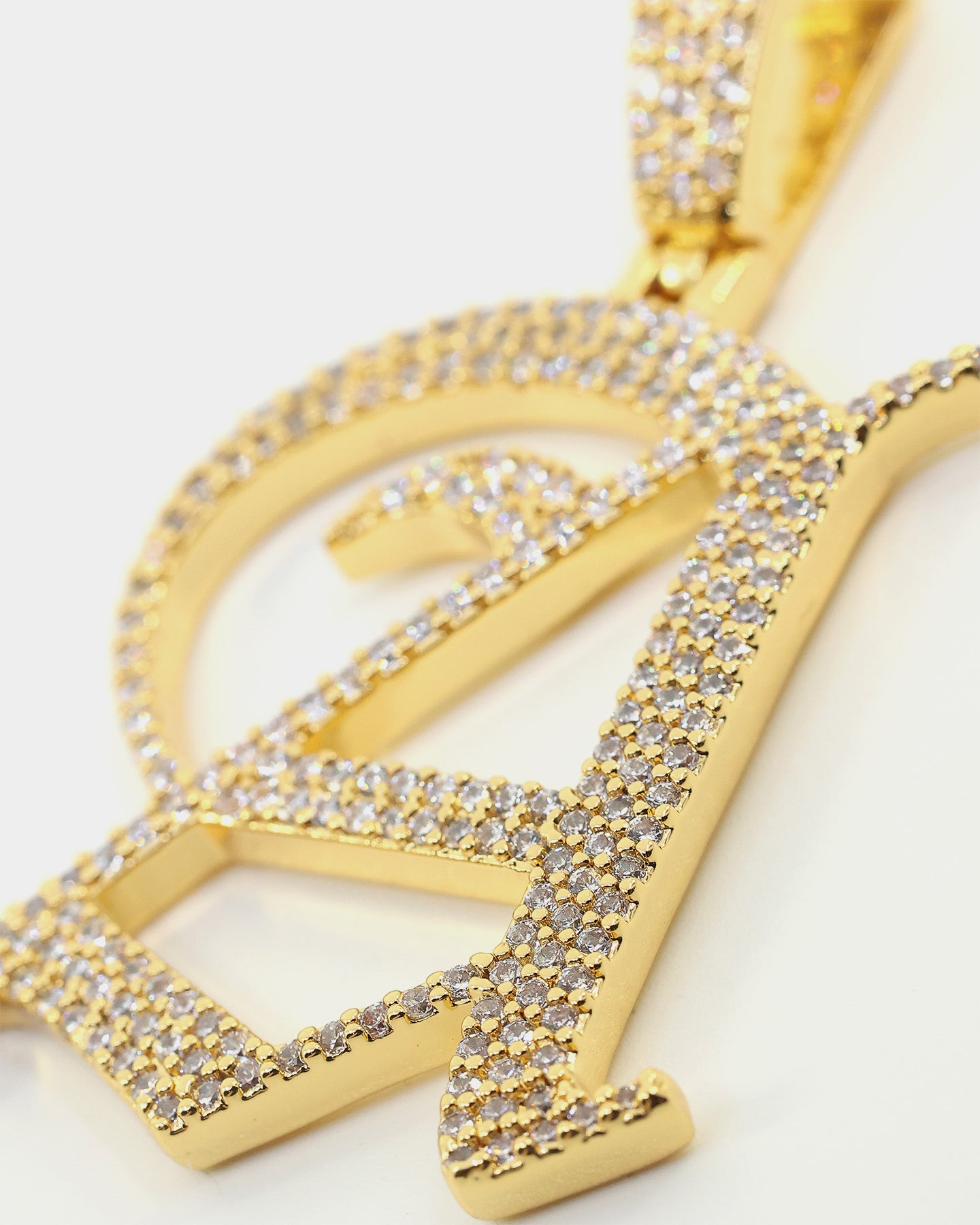 Saint Morta Gothic Iced Letter Pendant Iced Gold、mySite、zt4zffjzw