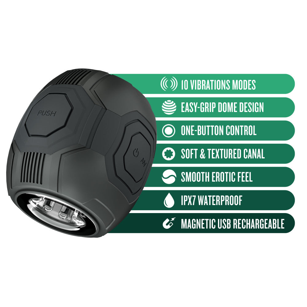 Blush M For Men | Dome X – Vibrating Automatic Male Masturbator With Easy-Grip Discreet Dome Design Stroker – Black、mySite、bottomscart