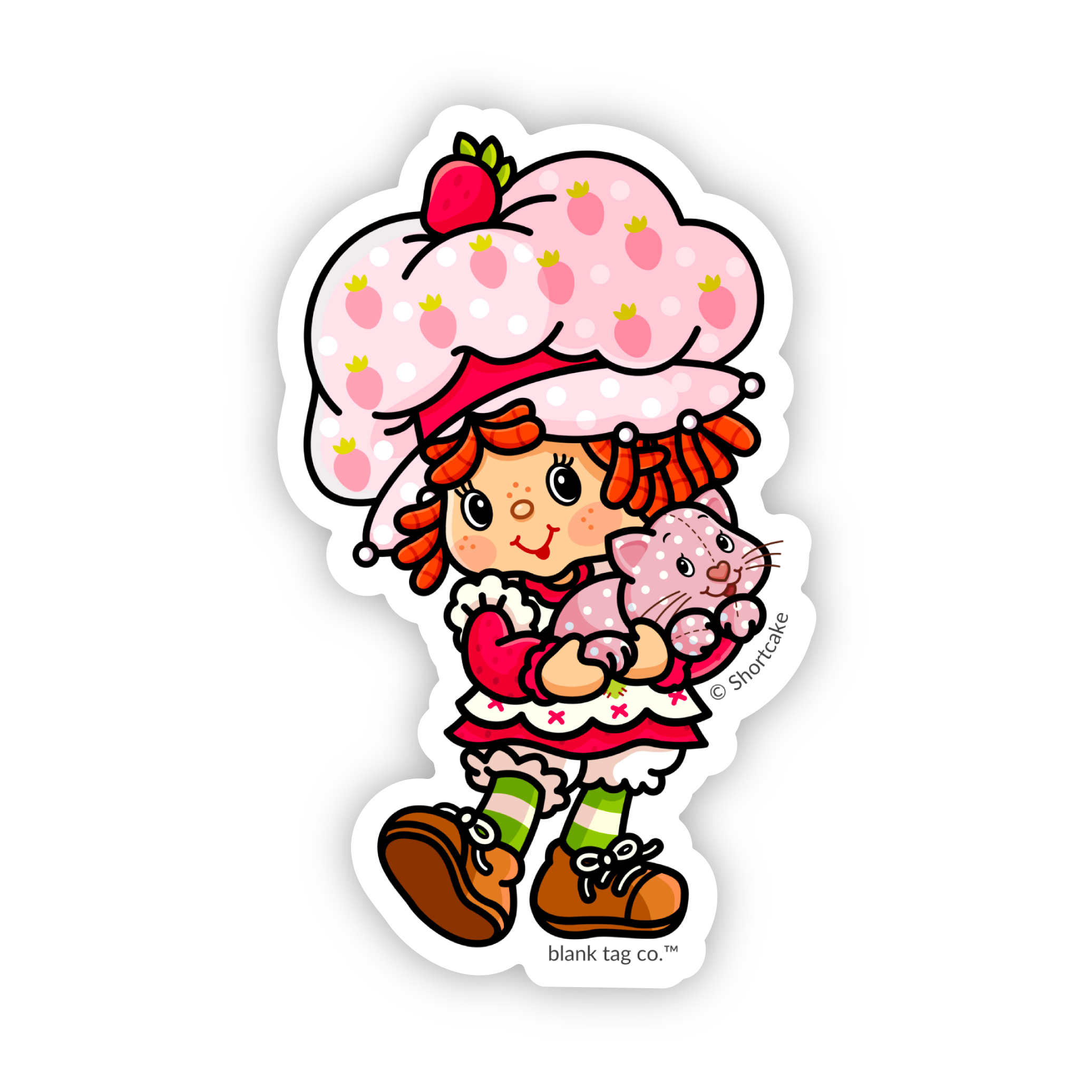  The Strawberry Shortcake with Custard Vinyl Sticker Decal、mySite、ghnorth