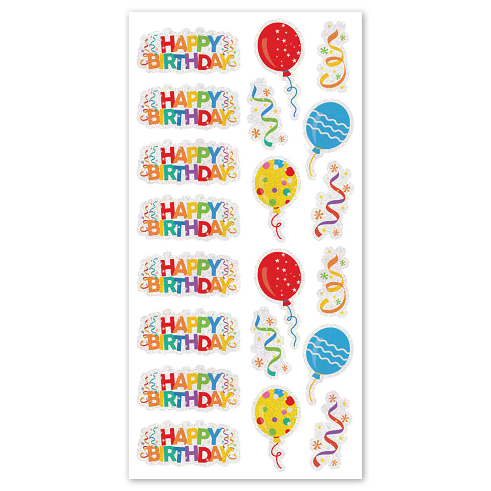  Birthday Holographic Foil Stickers - Packaged、mySite、ghnorth