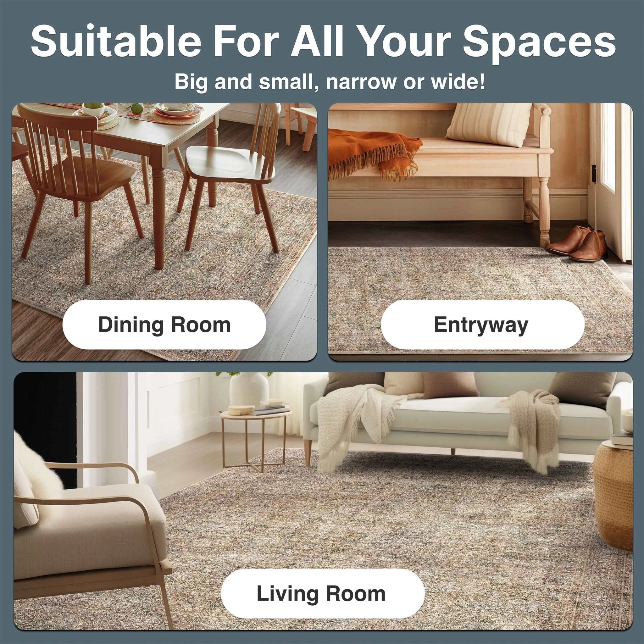 Juliette Vintage Persian Oriental Beige Flat-Weave Rug、mySite、gigharbornorthrealestate