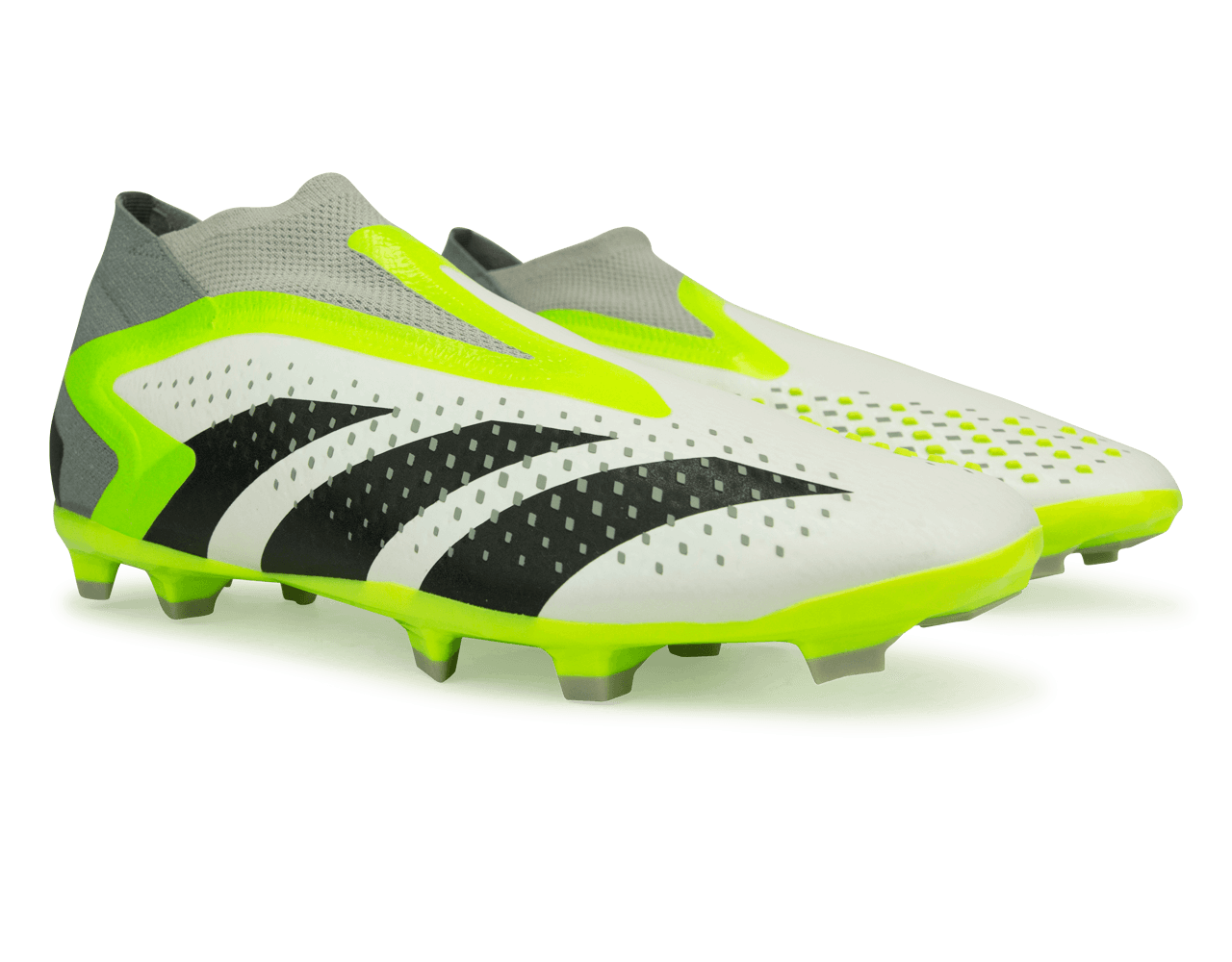 adidas Kids Predator Acccuracy+ FG White/Lucid Lemon、mySite、bottomscart