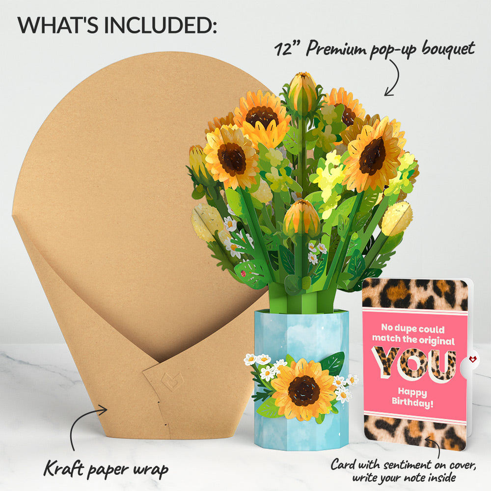 Sunflower Blooms Birthday Bouquet and The original YOU Sentiment Set、mySite、solidvoid