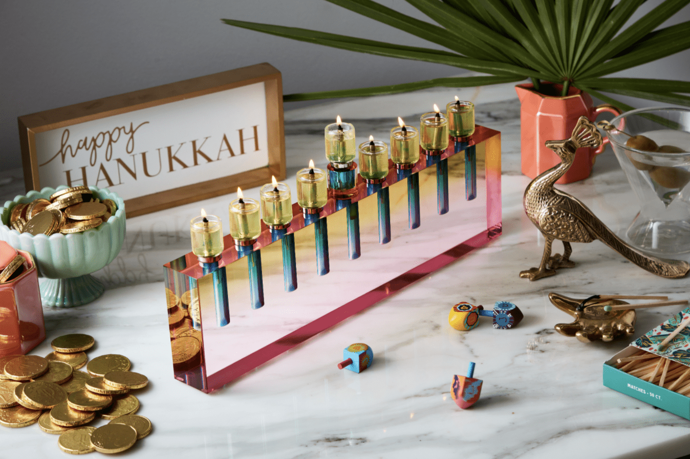 Acrylic Oil Menorah - (Choice of Colors)、mySite、topwebapps