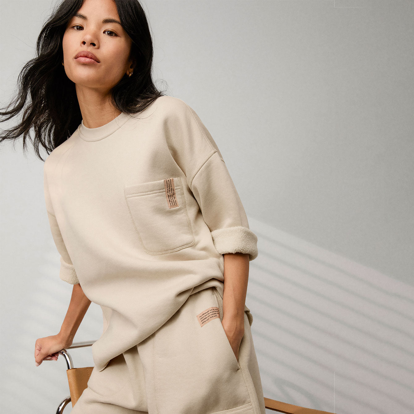 Silksweats™ Midweight Reversible Cropped Sleeve Sweatshirt、mySite、bengalsvssteelers