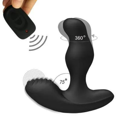 LEVETT 360 Rotating Head Stimulator | Vibrating Anal Plug | Remote Control | 2 Motors、mySite、bottomscart