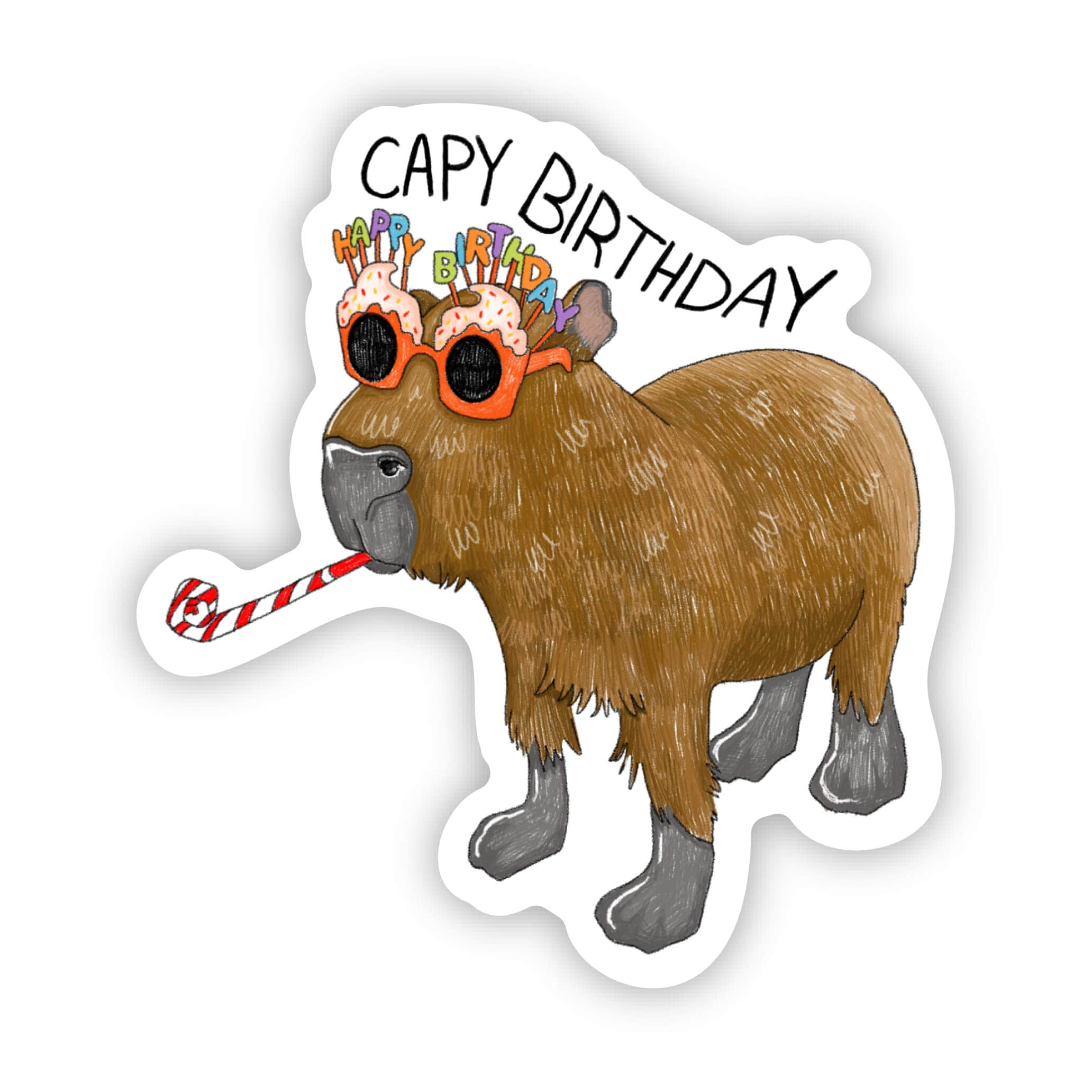  Capy Birthday Capybara sticker、mySite、ghnorth