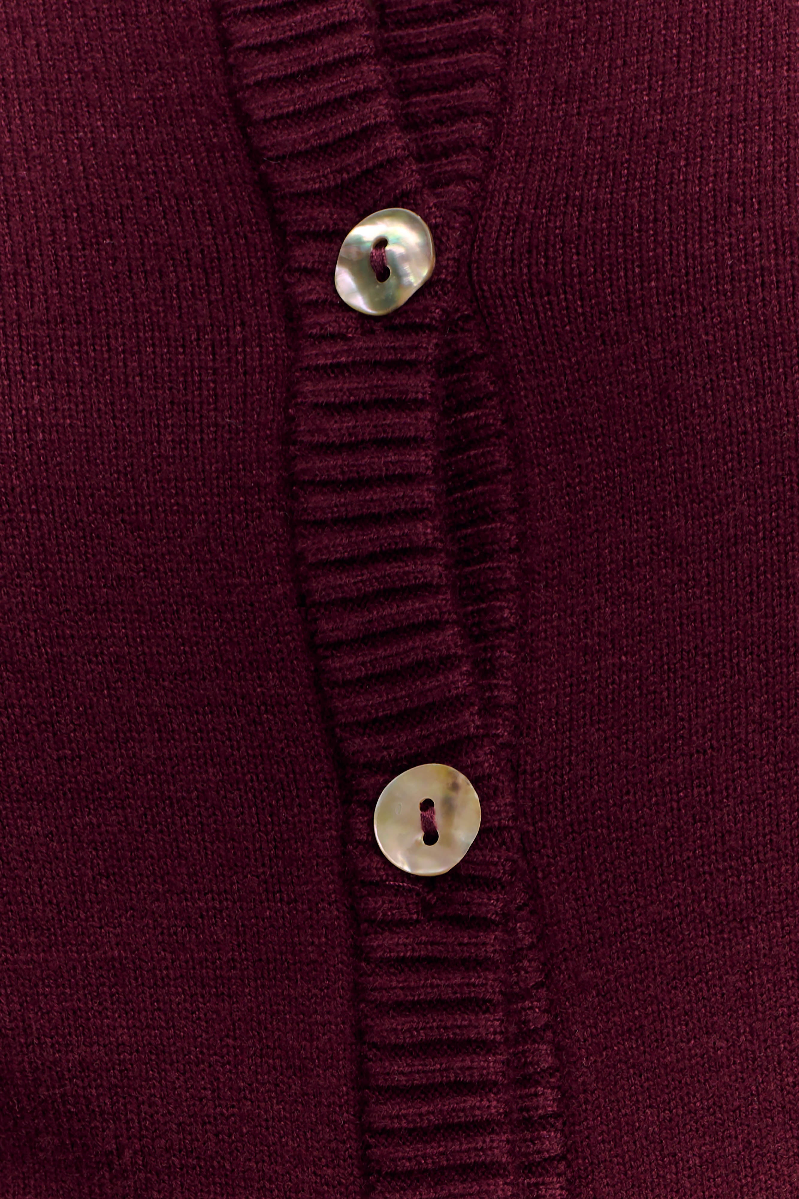 Reese Fitted Knit Cardigan - Merlot、mySite、solidvoid
