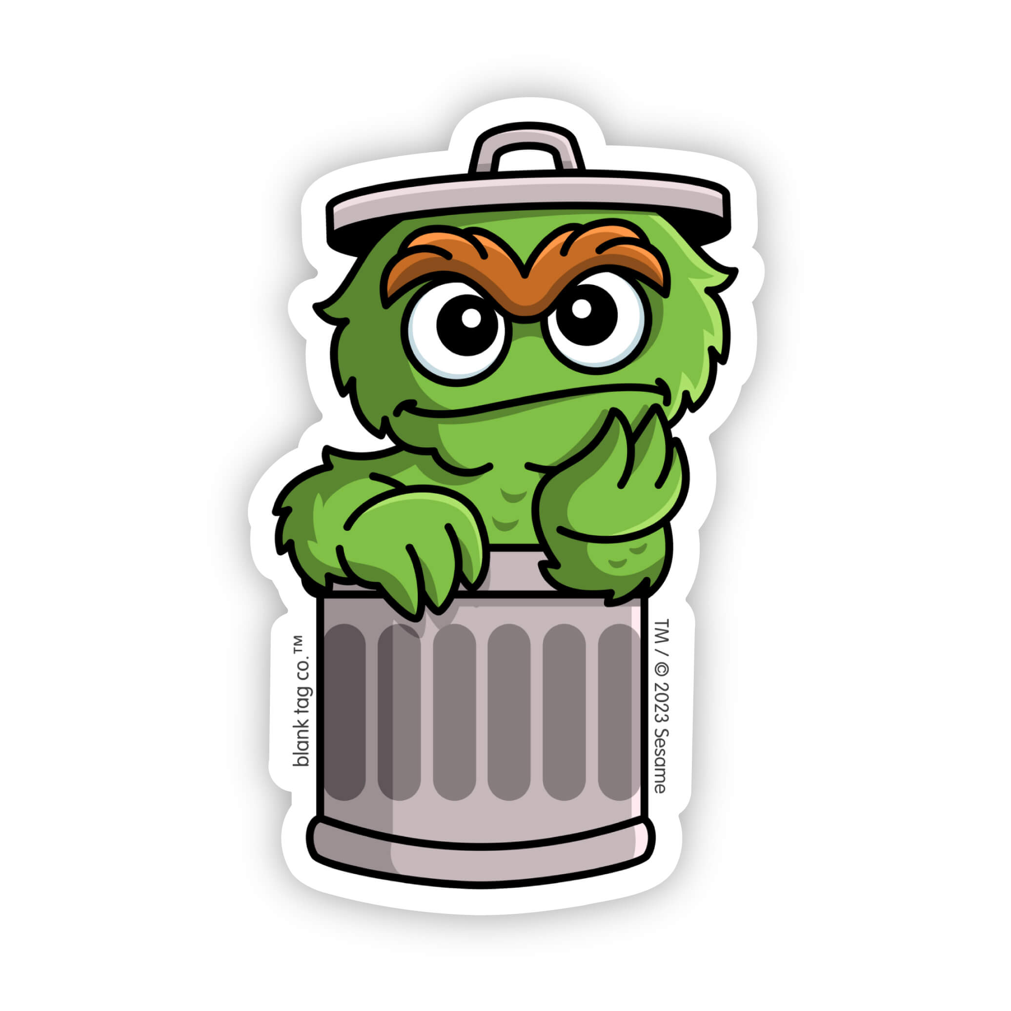  The Sesame Street Oscar the Grouch Vinyl Sticker Decal、mySite、ghnorth