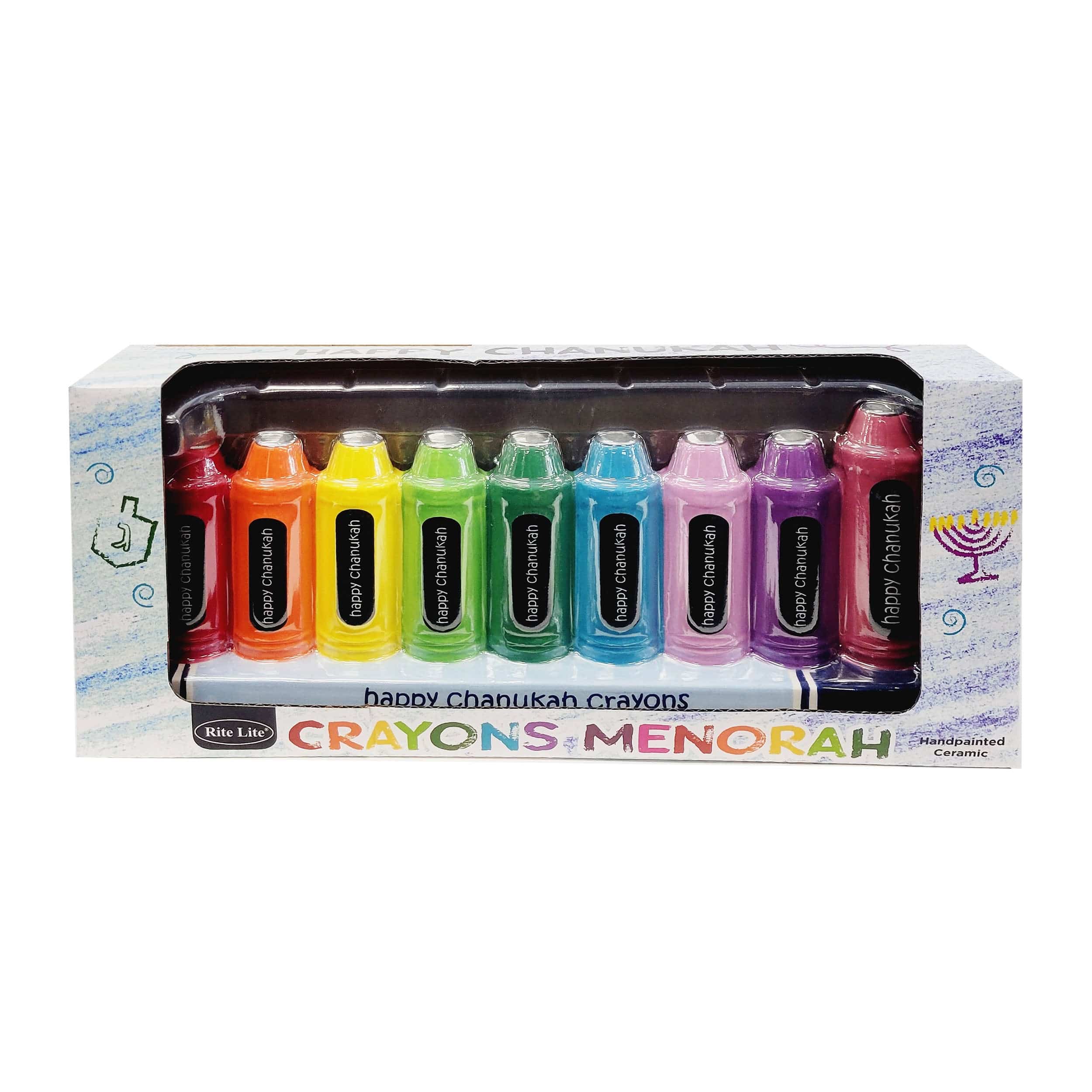 Crayons Hand Painted Ceramic Menorah、mySite、topwebapps