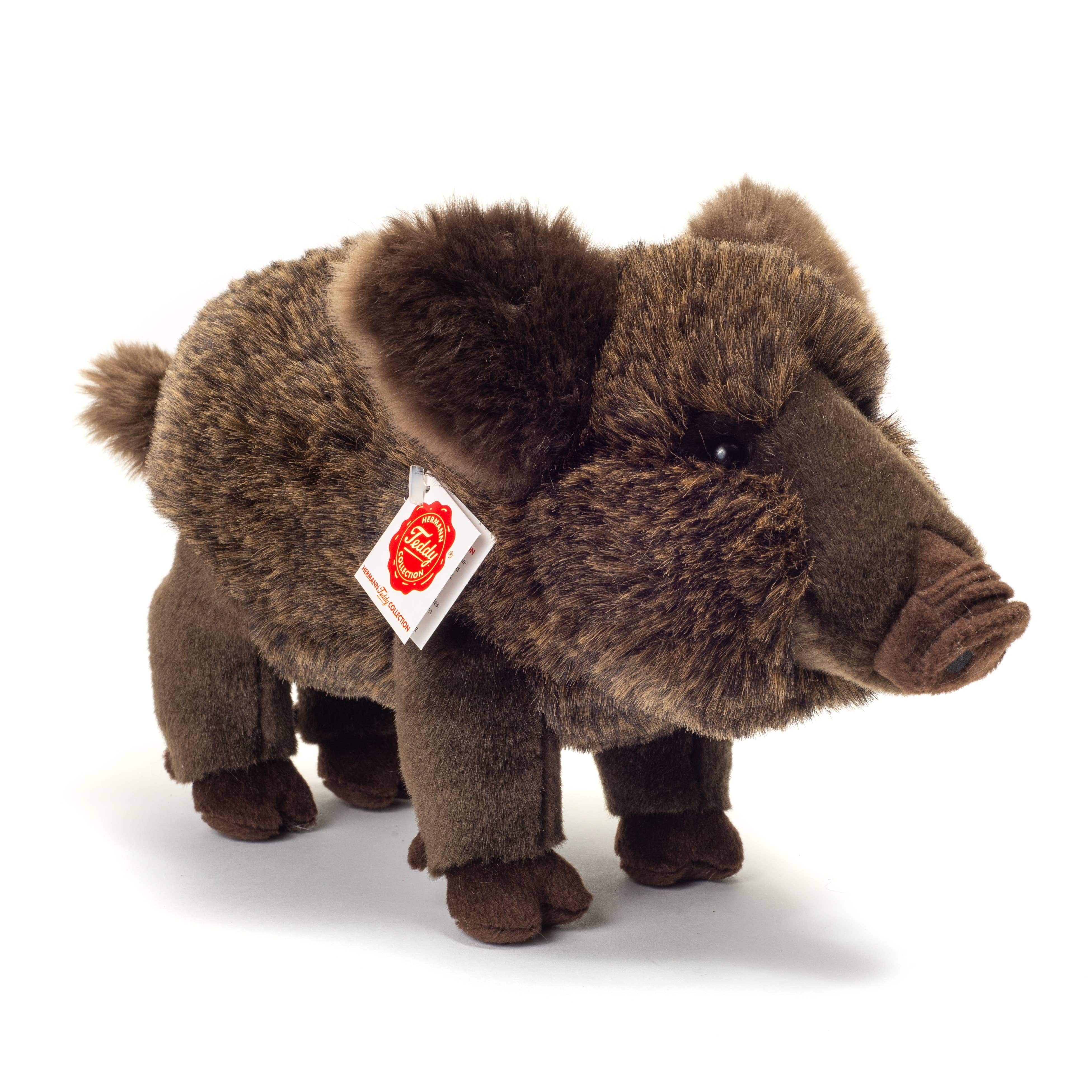 European Wild Boar 30 cm Fluffy Plush Animal by Teddy Hermann、mySite、g9winljtr